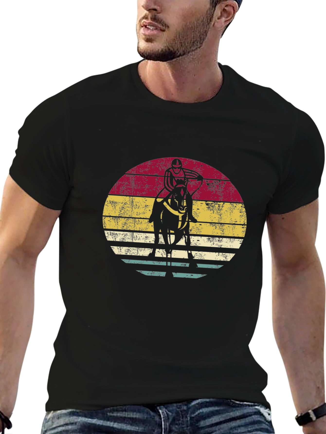 Retro Horse Jockey Graphic Tee