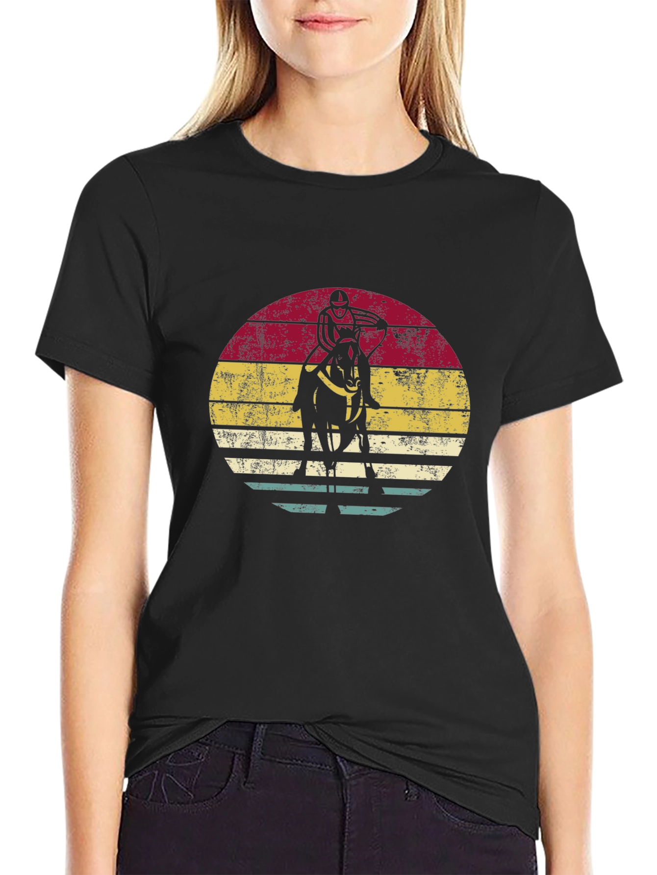 Retro Horse Jockey Graphic Tee