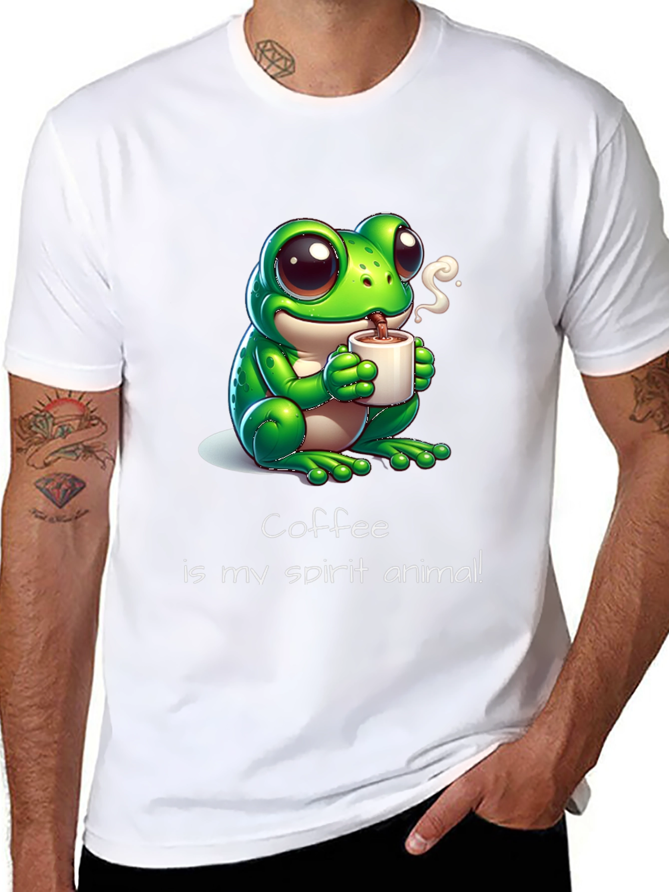 Coffee Frog T-Shirt - Spirit Animal Tee