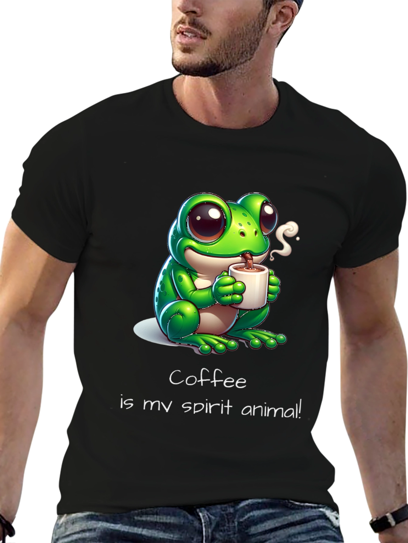 Coffee Frog T-Shirt - Spirit Animal Tee