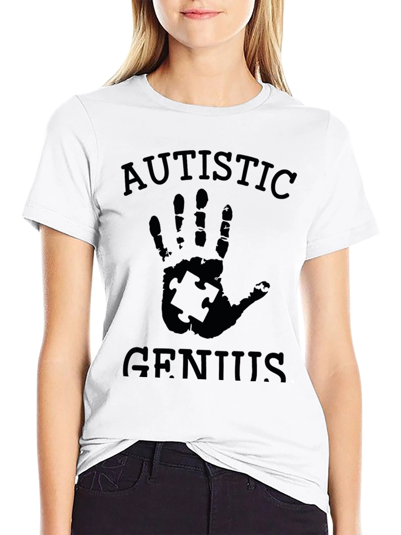 Autistic Genius Graphic Tee - Black