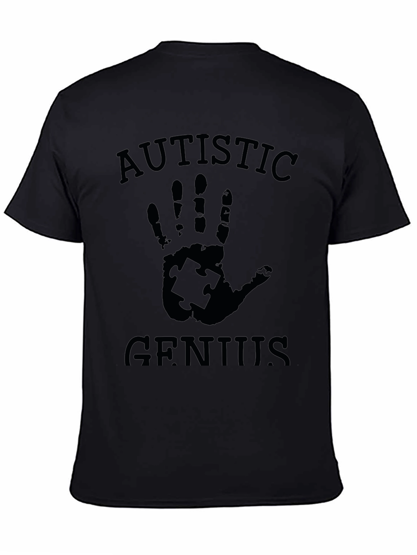 Autistic Genius Graphic Tee - Black