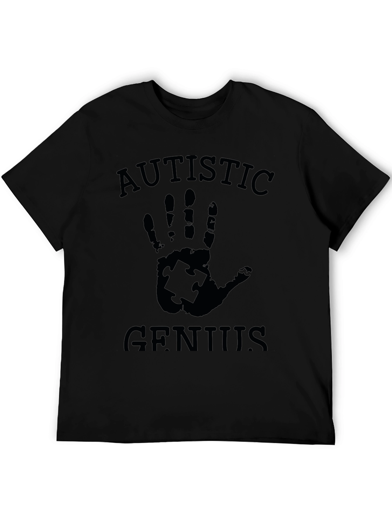 Autistic Genius Graphic Tee - Black