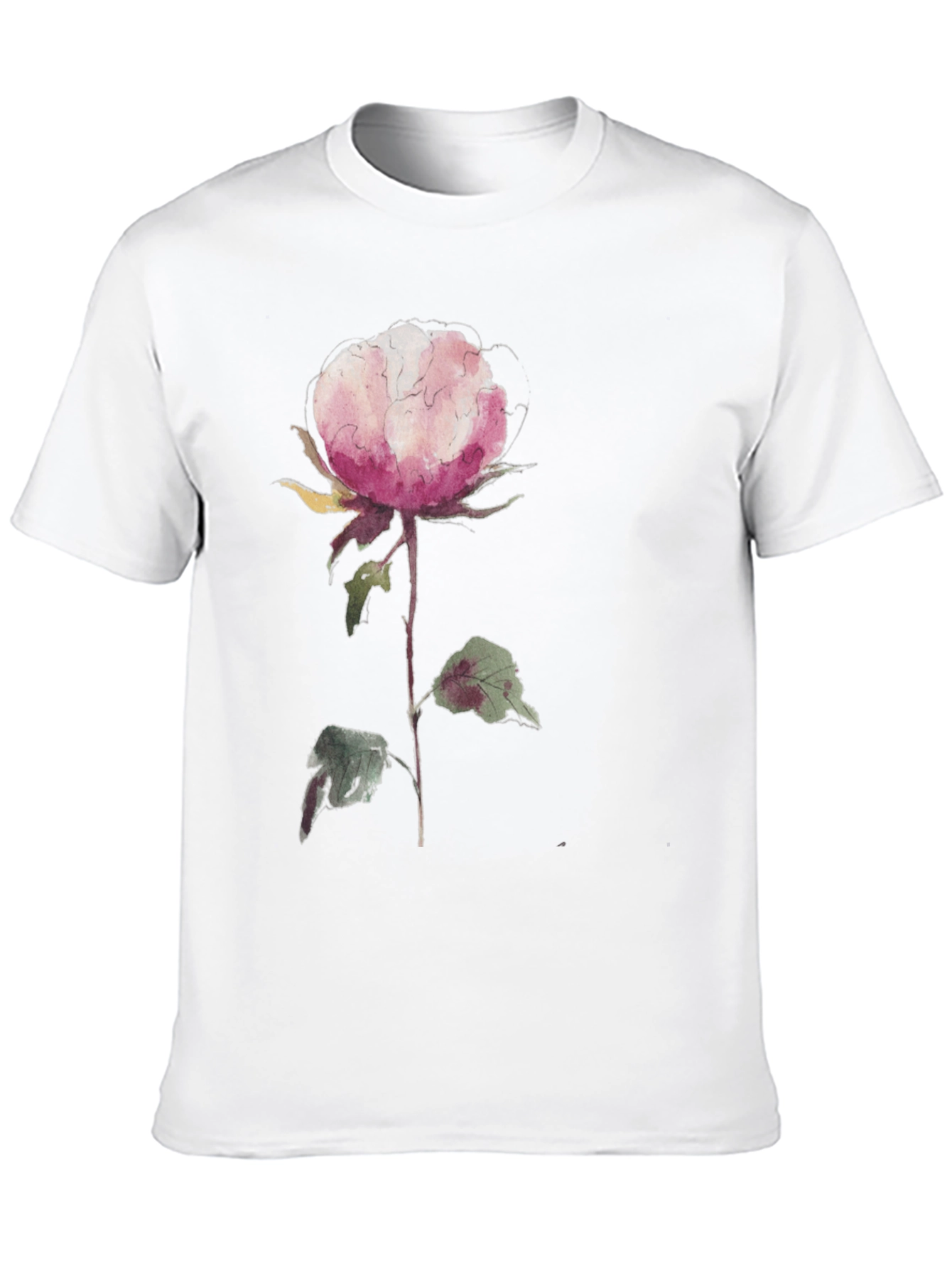 Floral Print Black T-Shirt