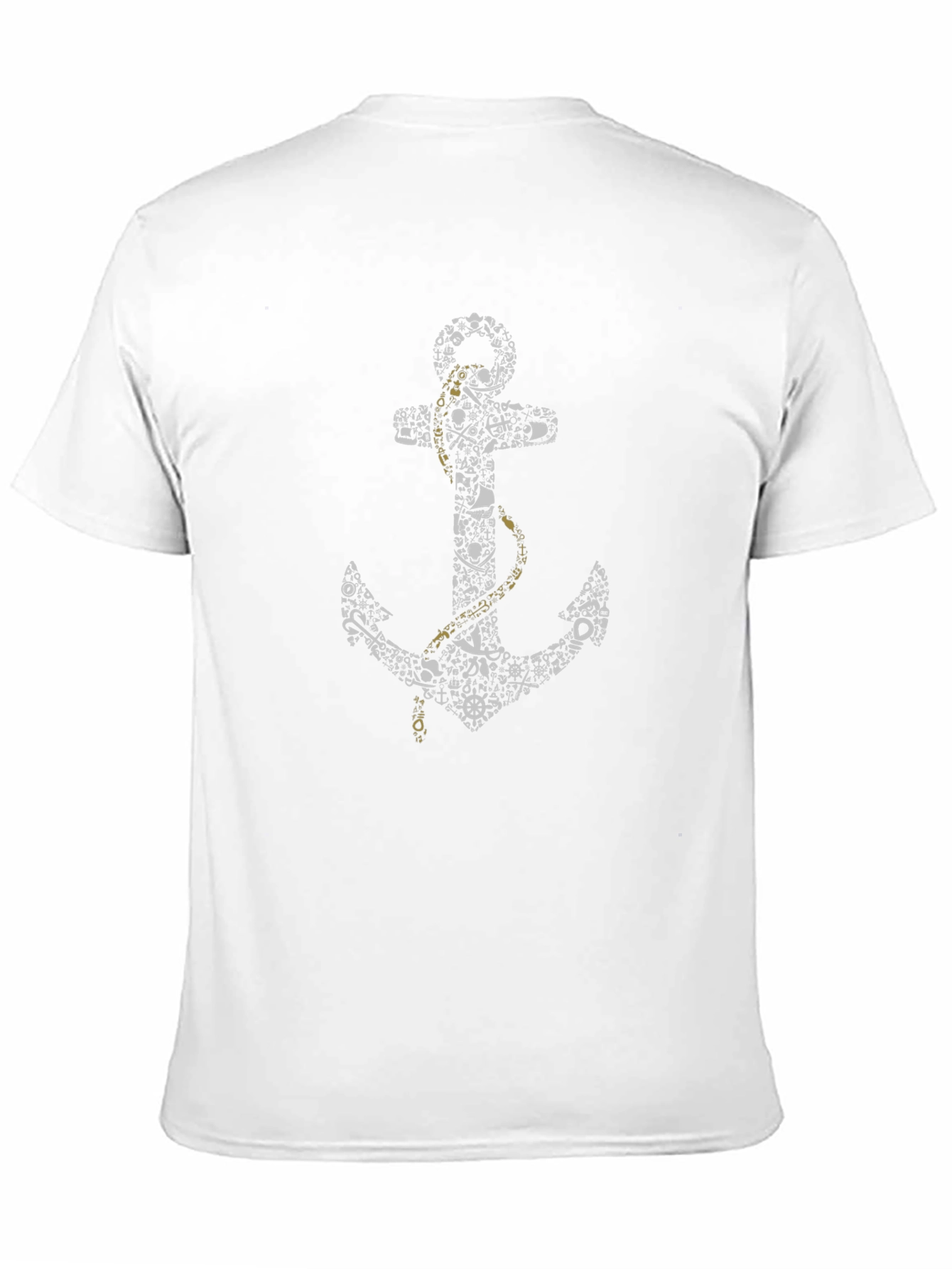 Nautical Anchor Graphic T-Shirt - Black