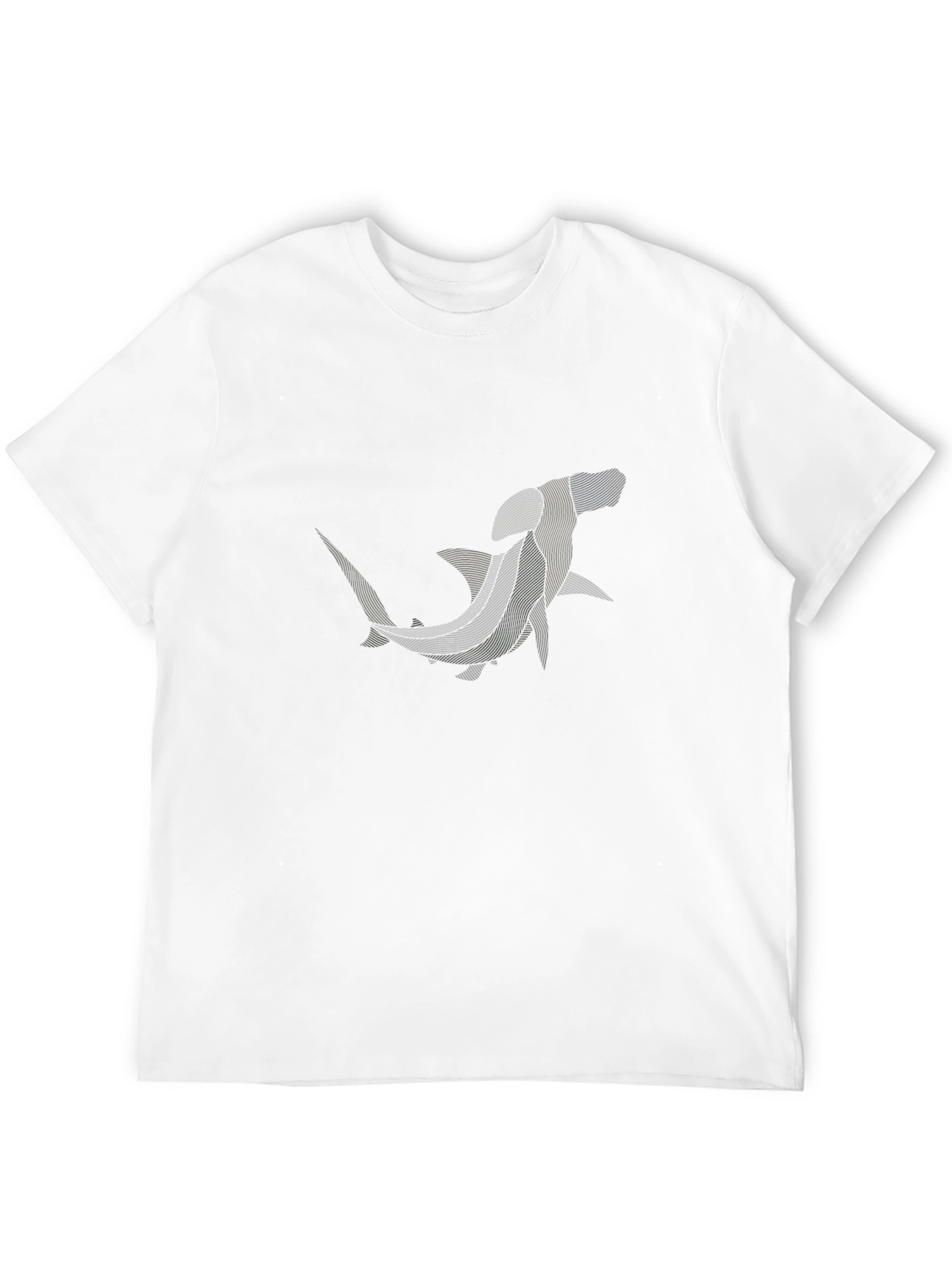 Hammerhead Shark Graphic Tee - Black Cotton T-Shirt