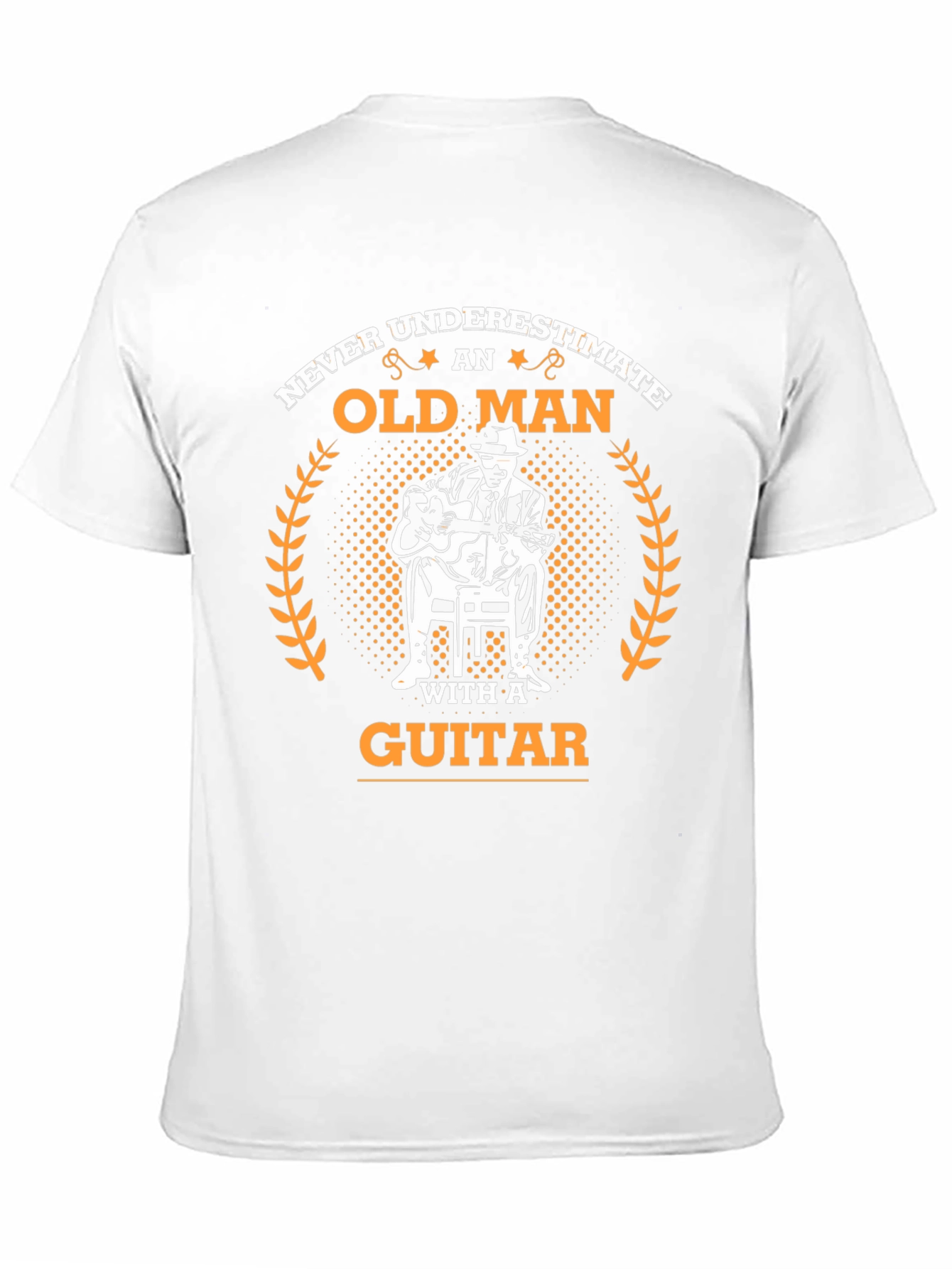Old Man Guitar T-Shirt - Musician Gift Tee