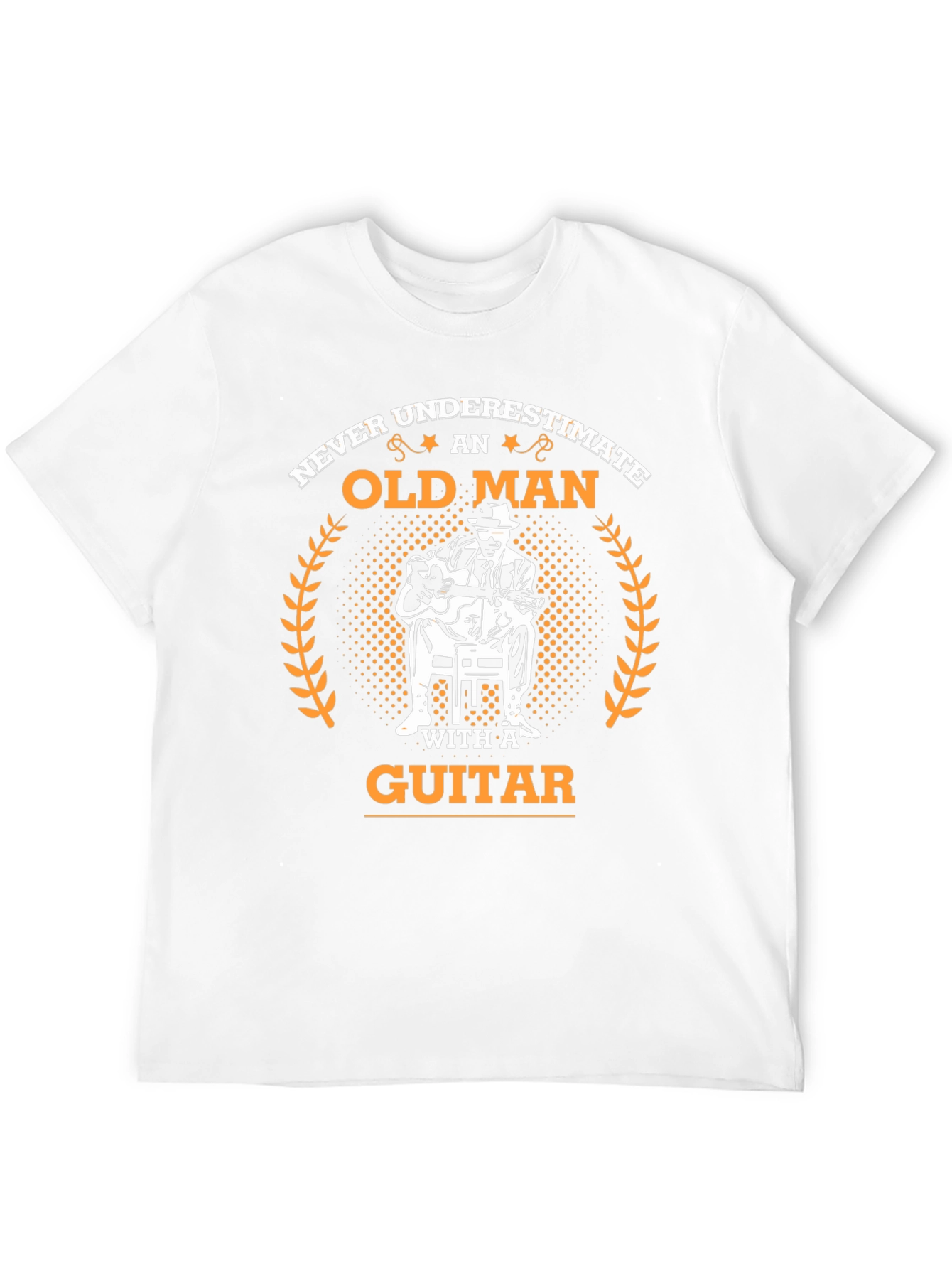 Old Man Guitar T-Shirt - Musician Gift Tee