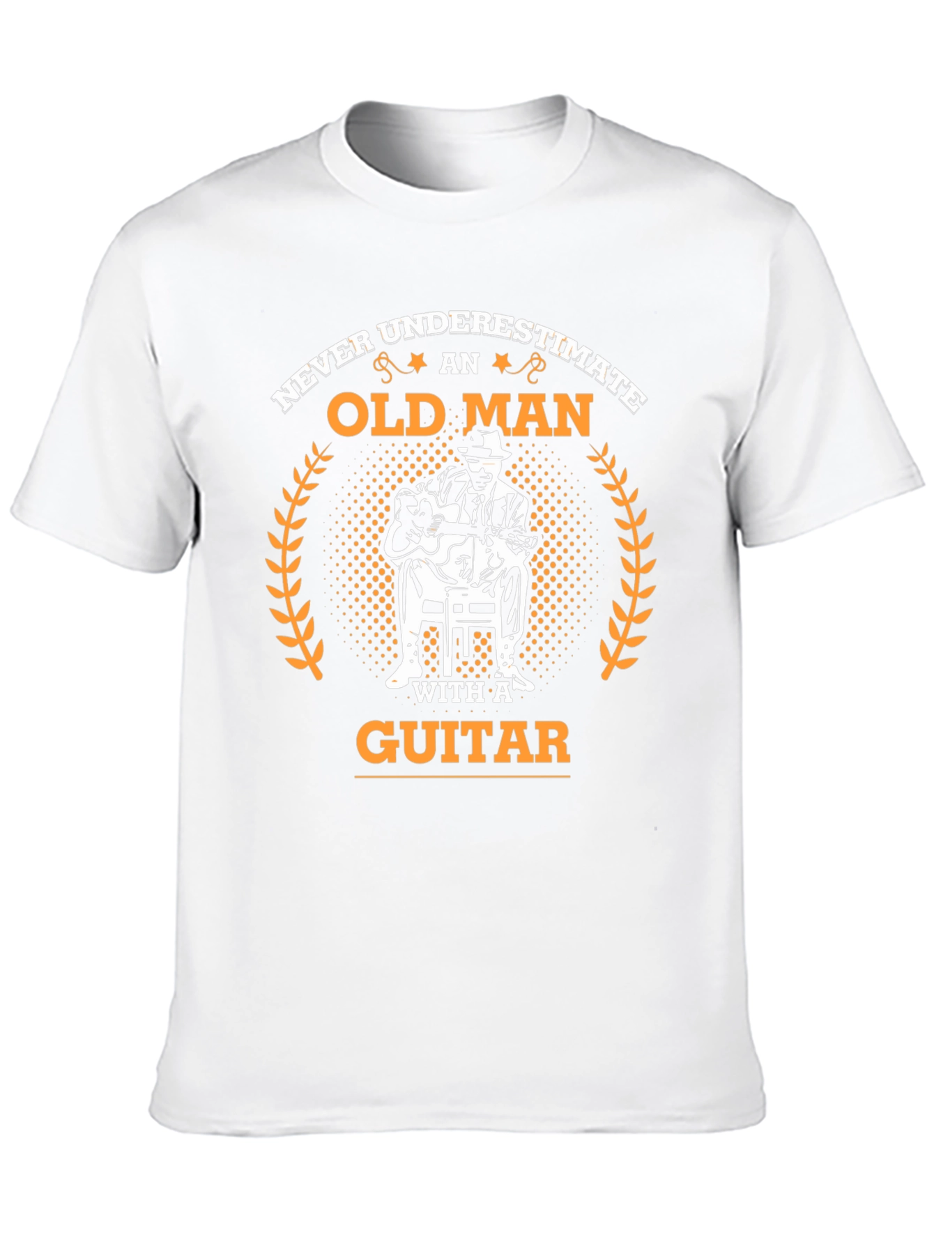 Old Man Guitar T-Shirt - Musician Gift Tee