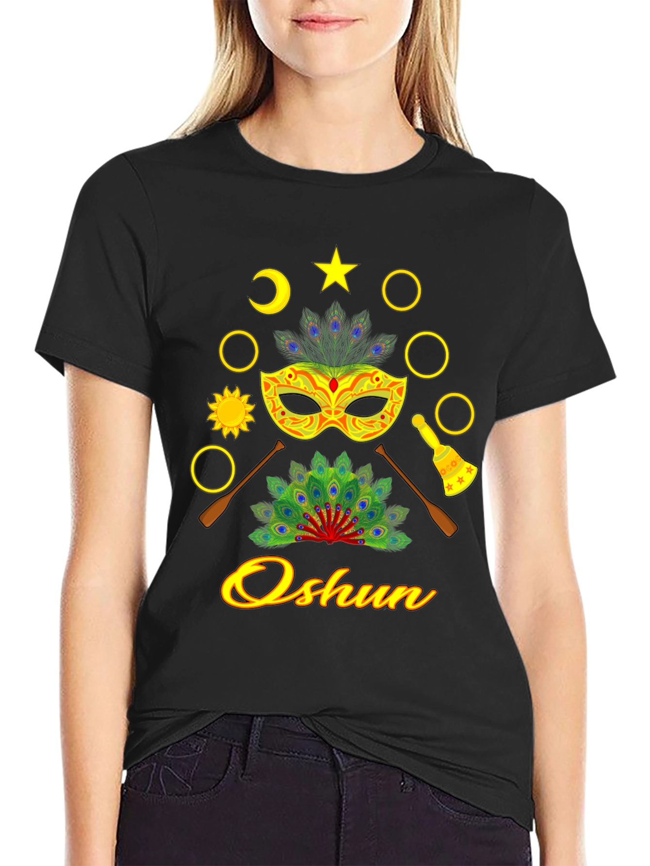 Oshun T-Shirt: African Orisha Inspired Design
