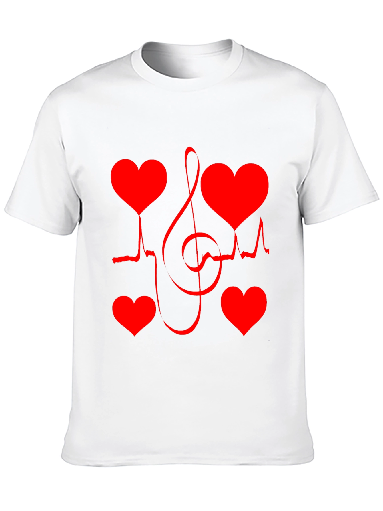 Heartbeat Music Note Graphic Tee