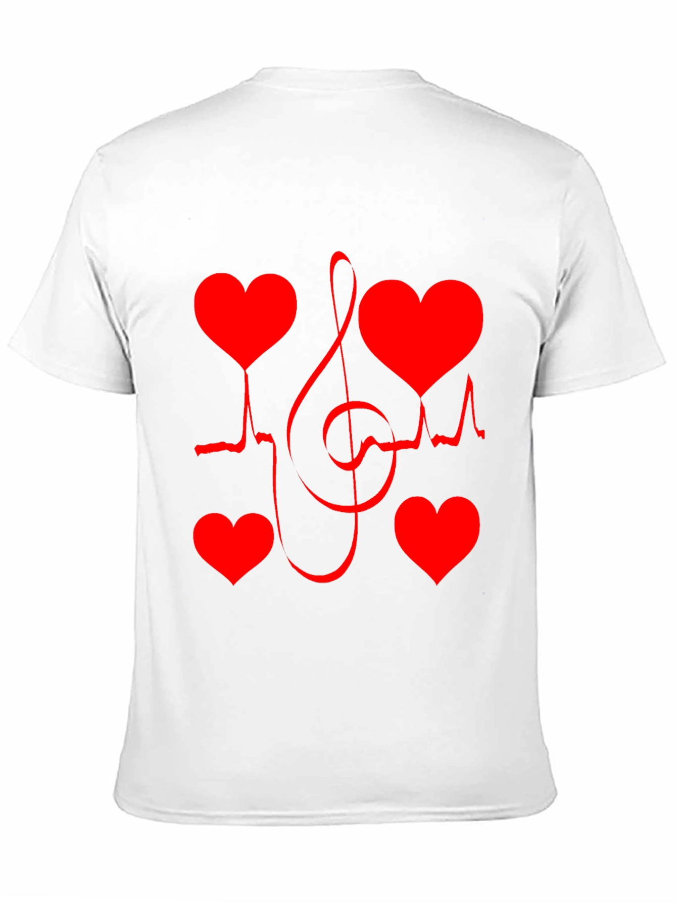 Heartbeat Music Note Graphic Tee