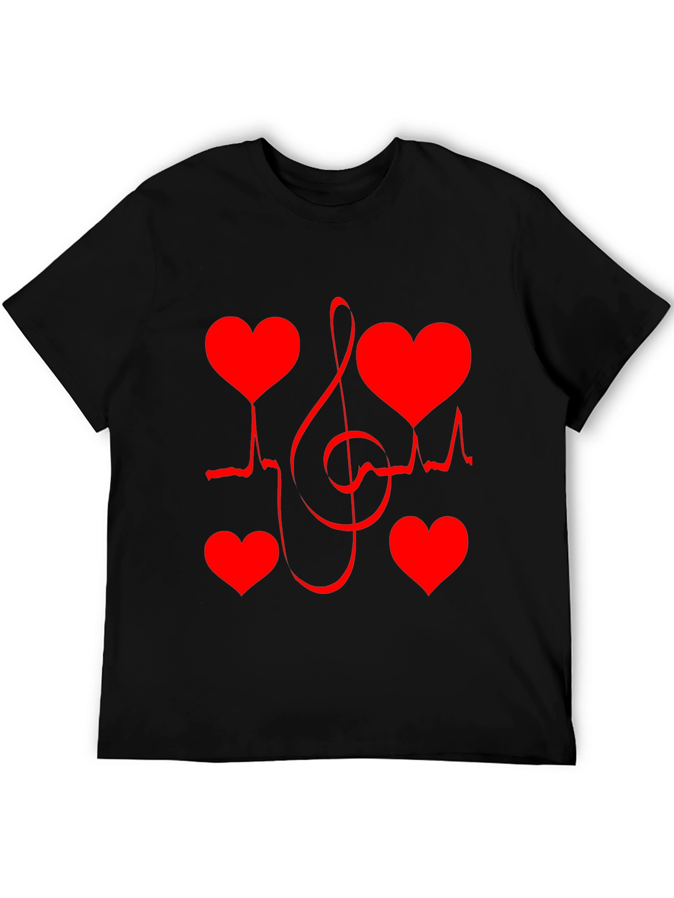 Heartbeat Music Note Graphic Tee