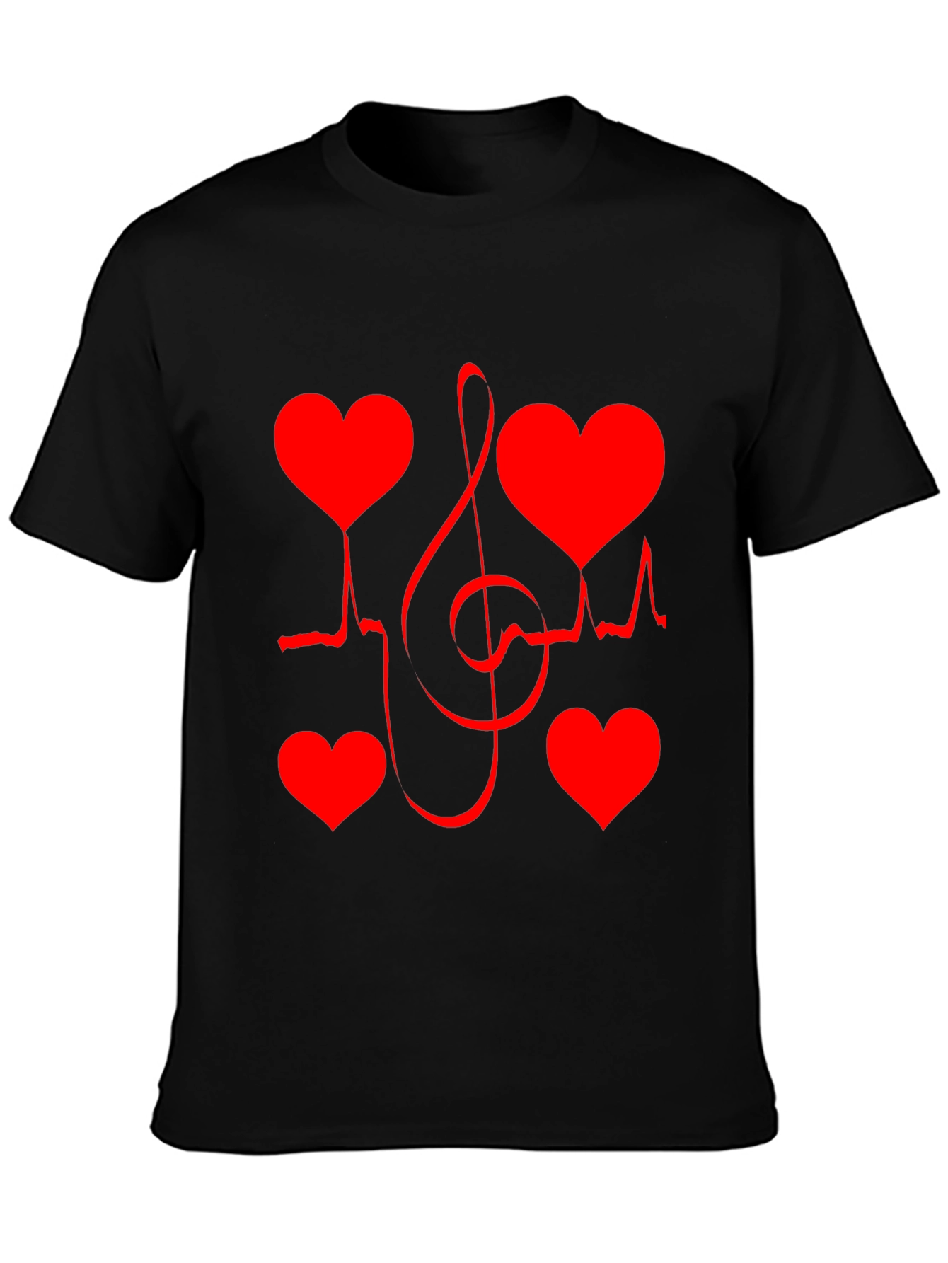 Heartbeat Music Note Graphic Tee