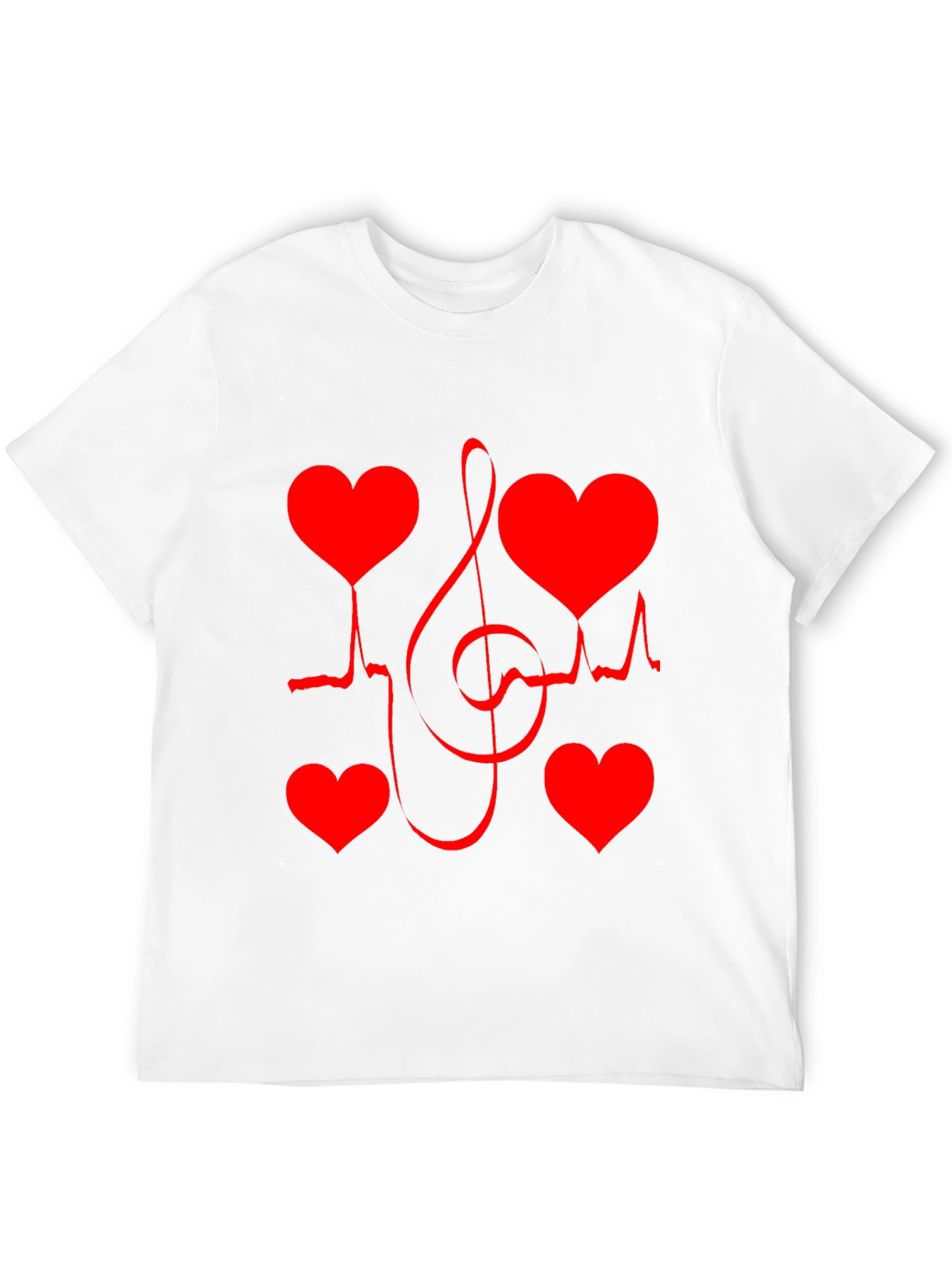 Heartbeat Music Note Graphic Tee