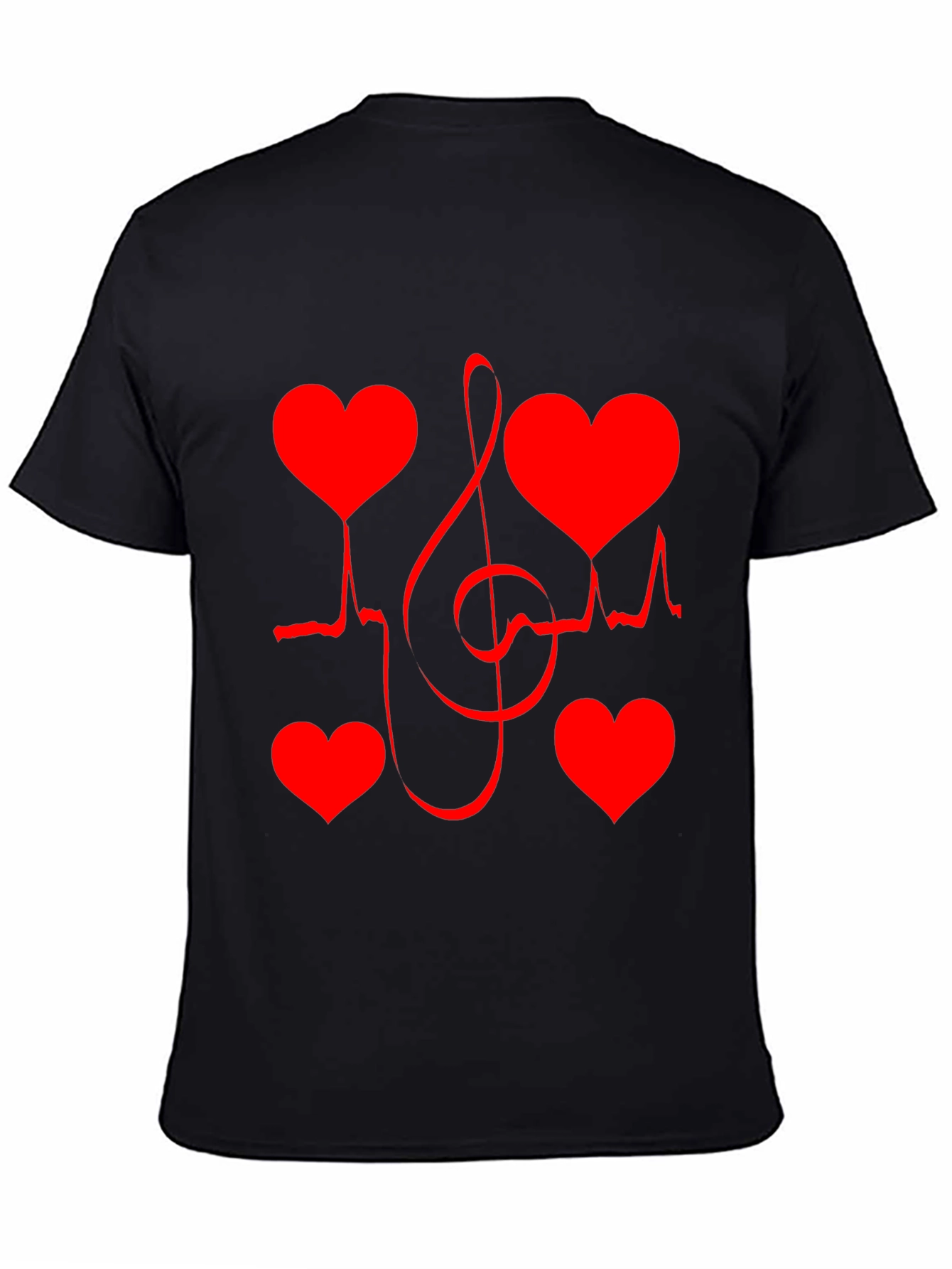 Heartbeat Music Note Graphic Tee