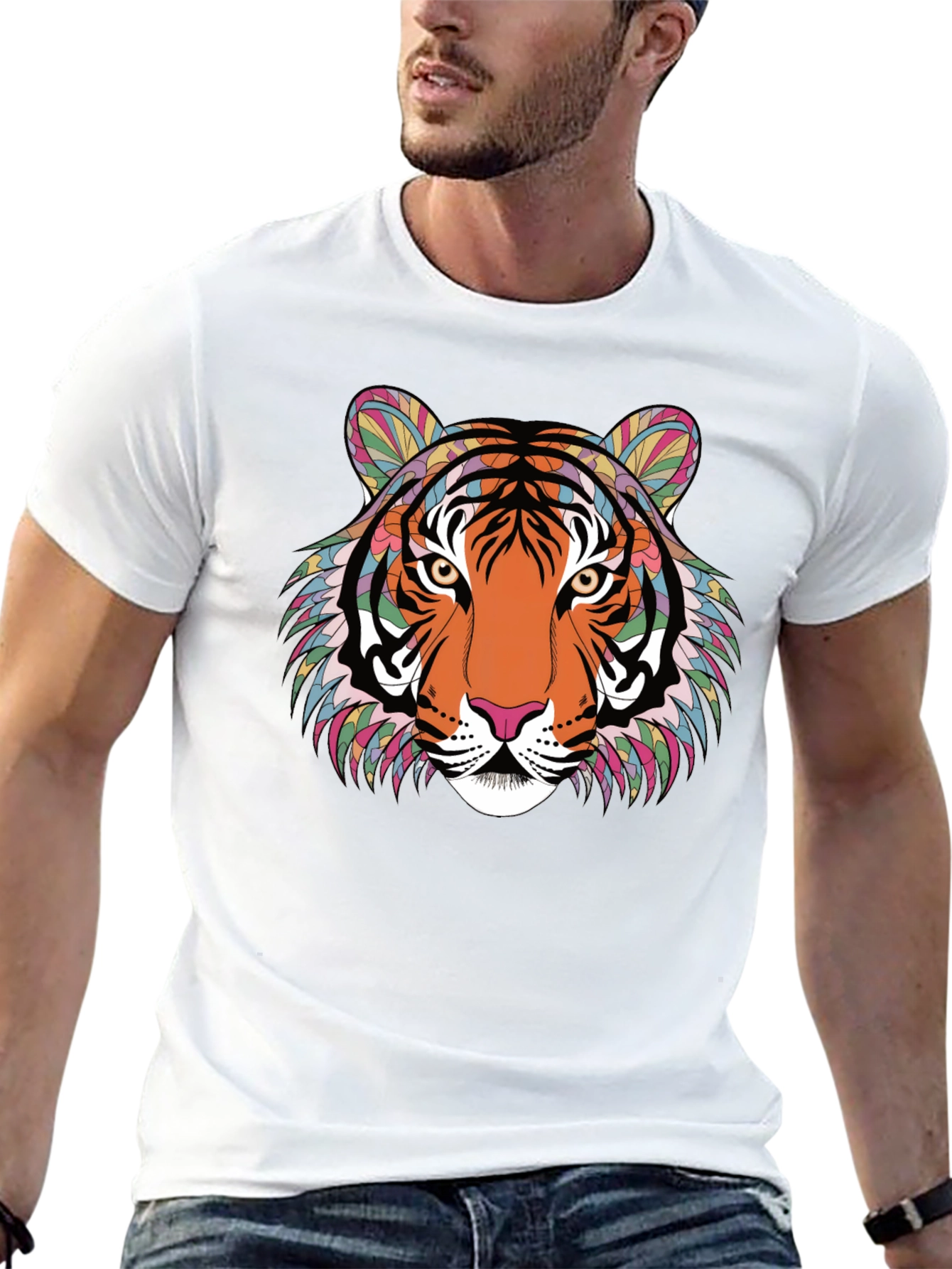 Bold Tiger Graphic Tee - Statement Piece