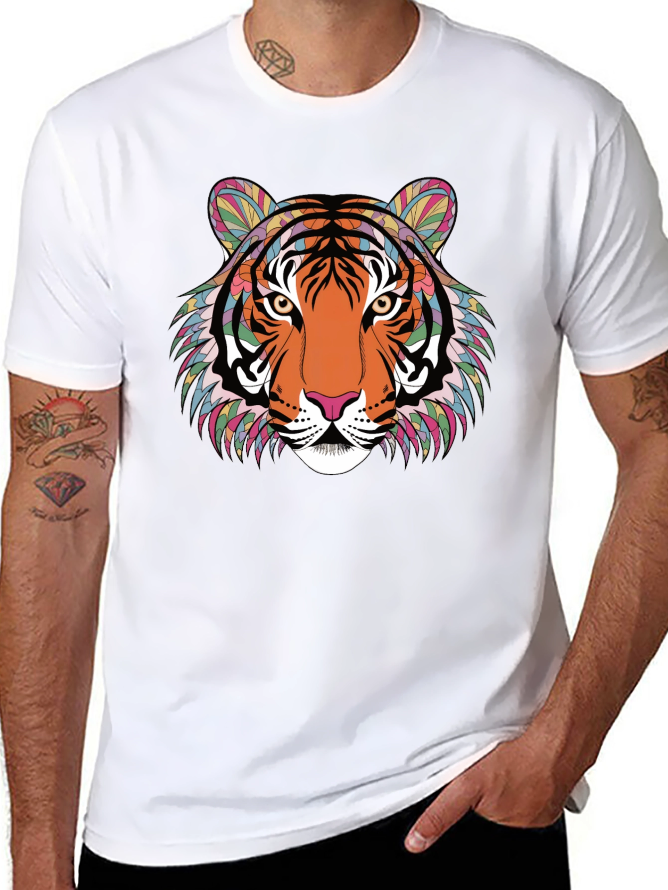 Bold Tiger Graphic Tee - Statement Piece