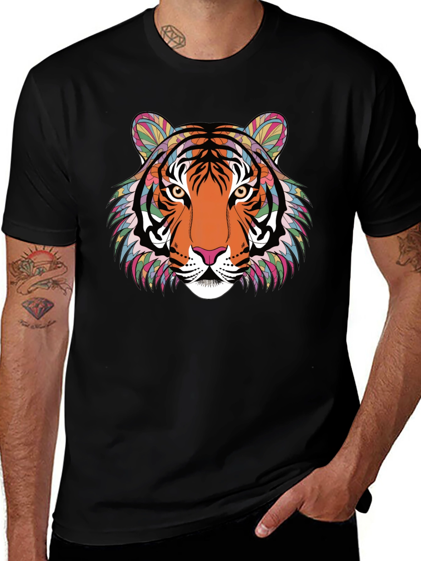 Bold Tiger Graphic Tee - Statement Piece