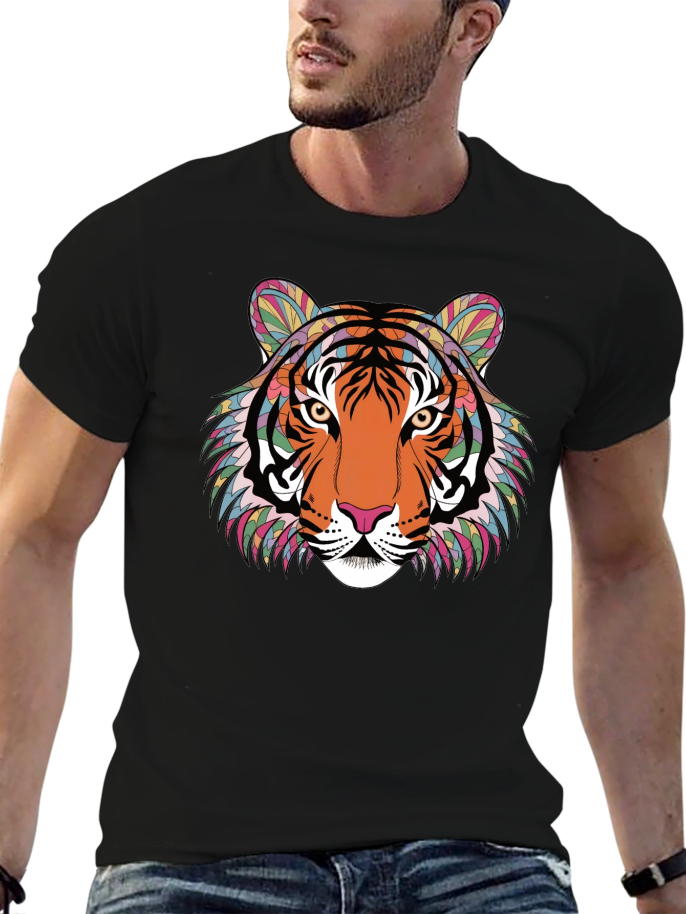 Bold Tiger Graphic Tee - Statement Piece