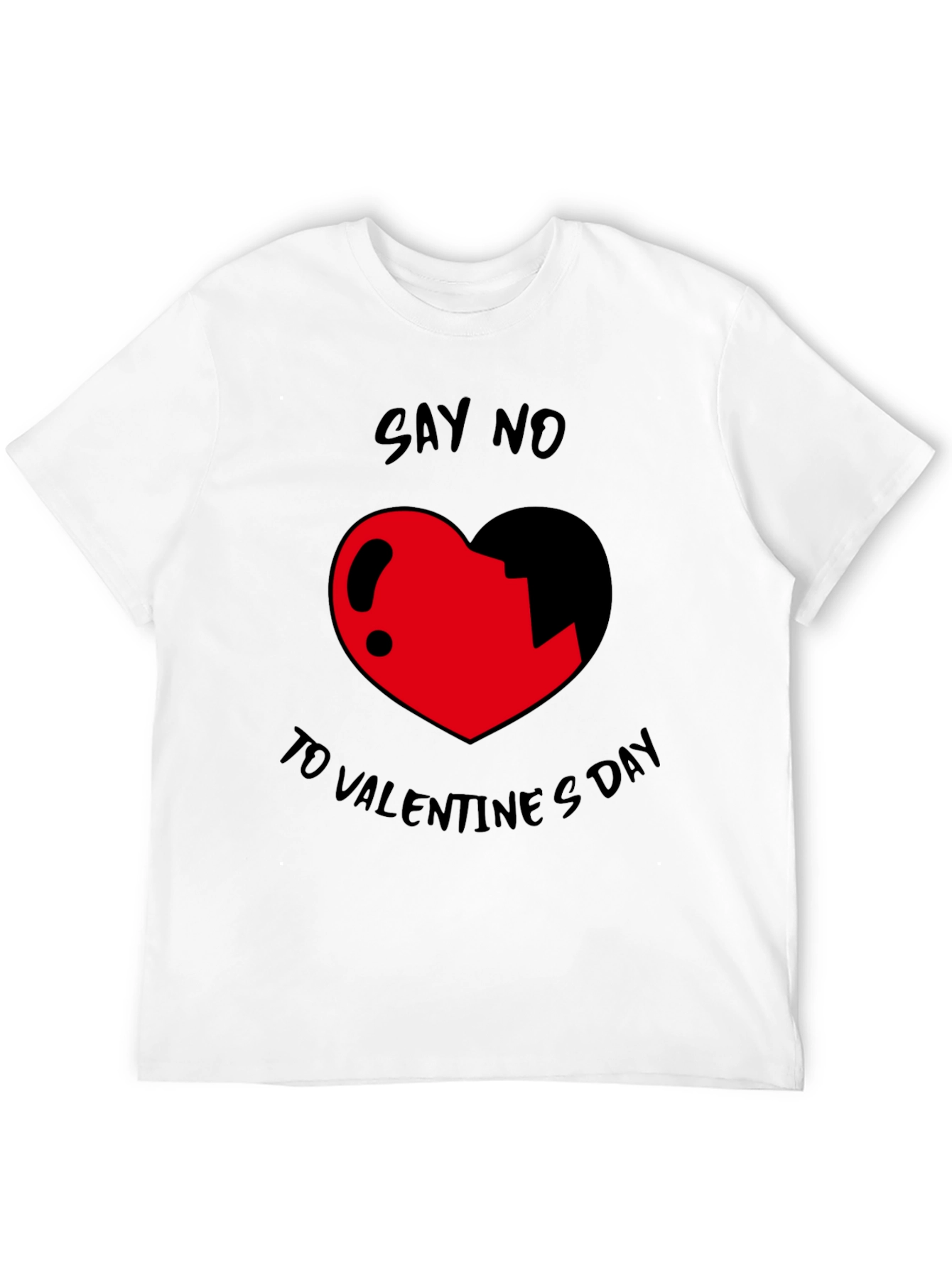 Anti-Valentines Day Graphic Tee - Say No to Love!