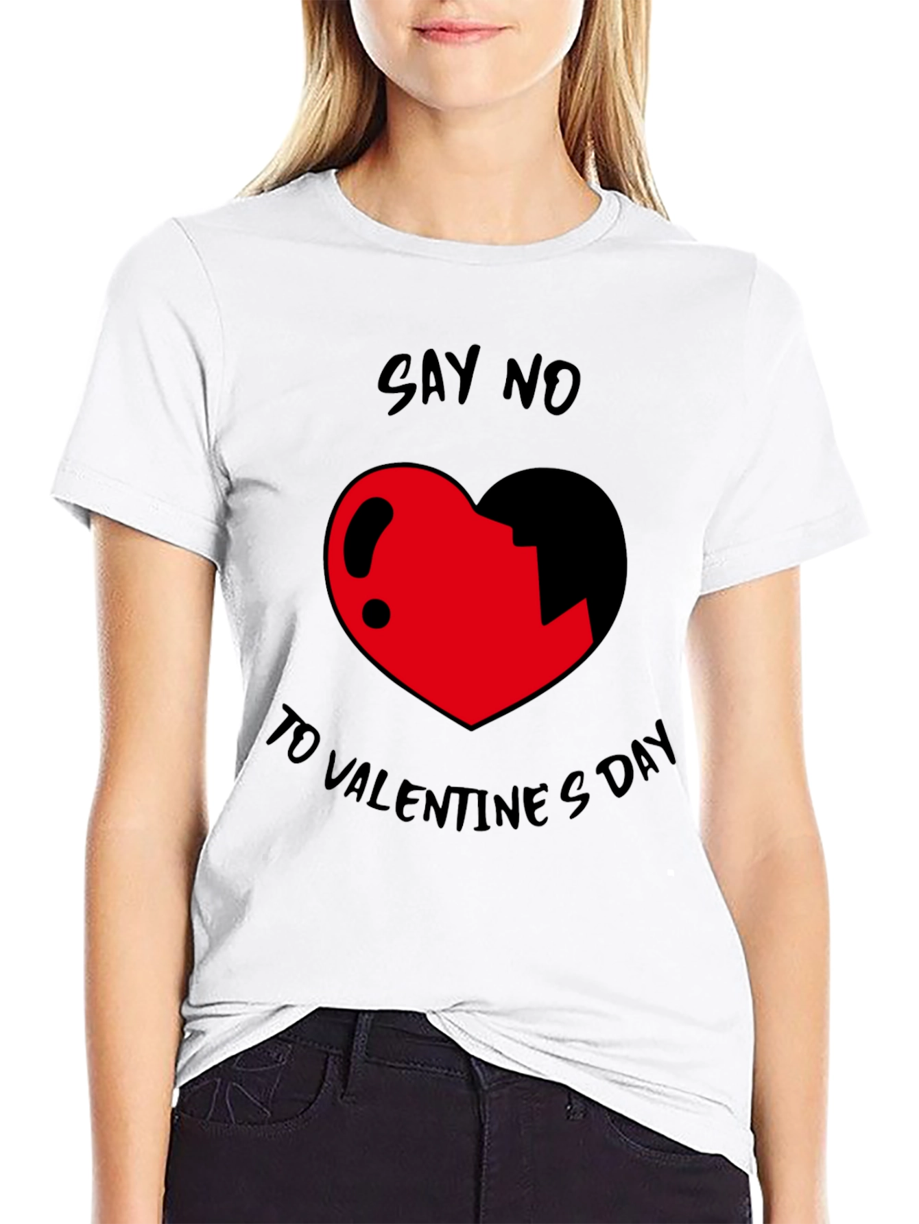 Anti-Valentines Day Graphic Tee - Say No to Love!
