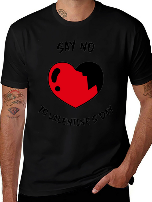 Anti-Valentines Day Graphic Tee - Say No to Love!