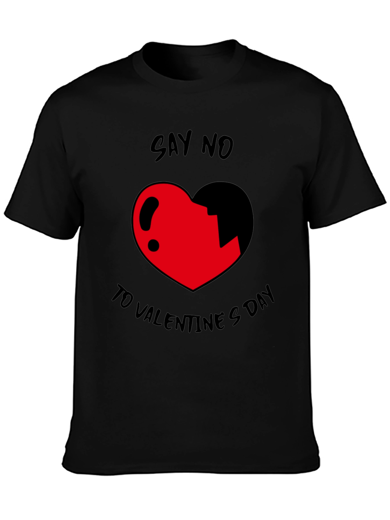 Anti-Valentines Day Graphic Tee - Say No to Love!