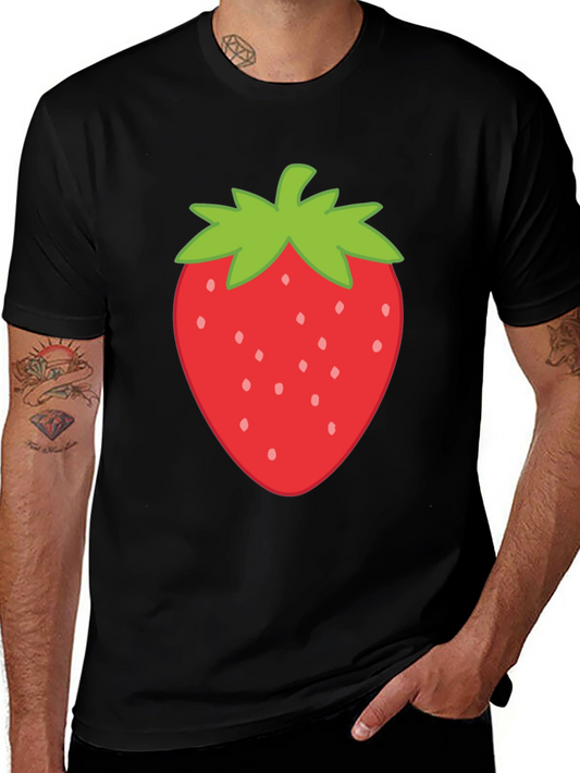 Strawberry Graphic Print Crew Neck T-Shirt