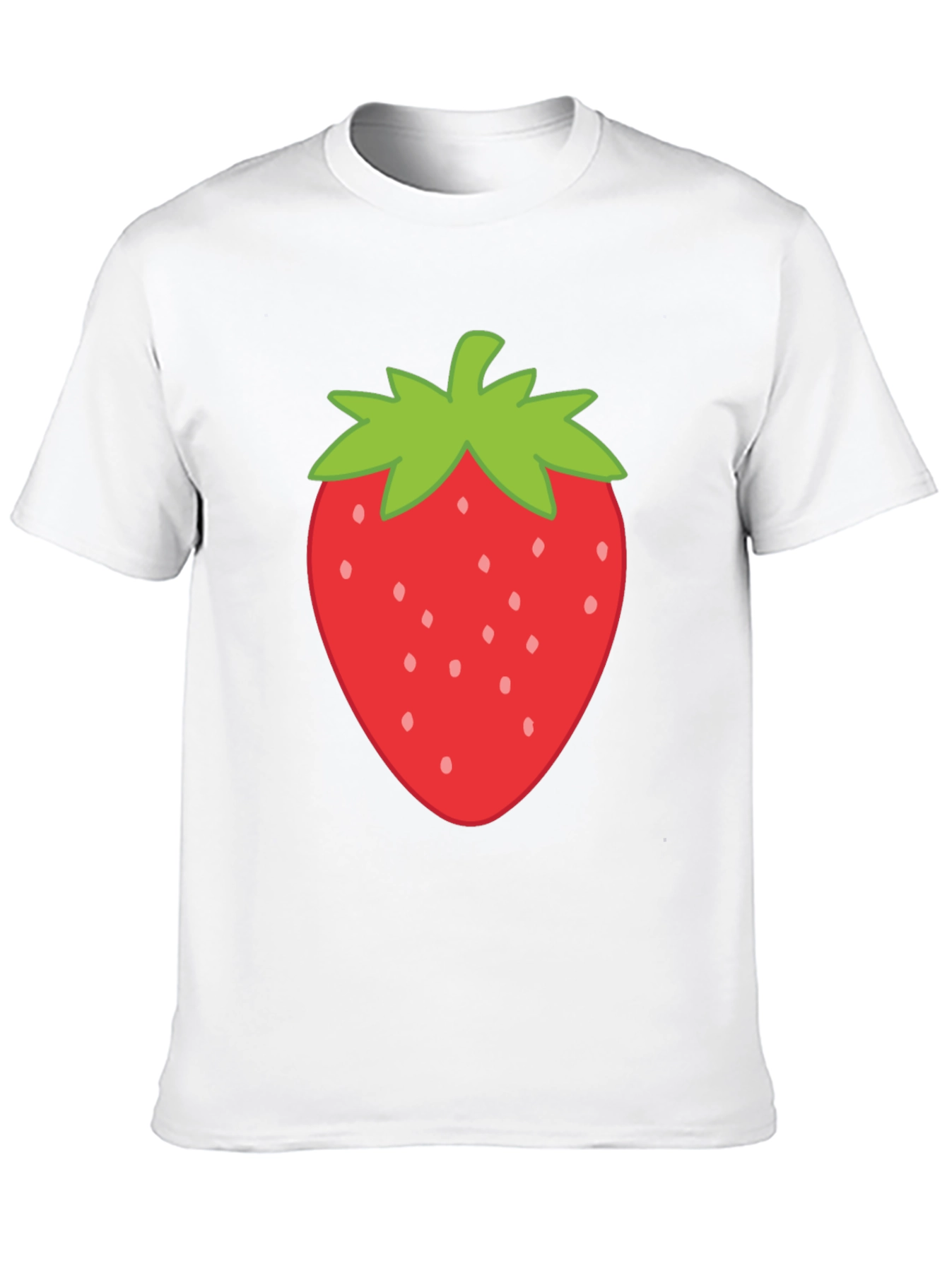 Strawberry Graphic Print Crew Neck T-Shirt