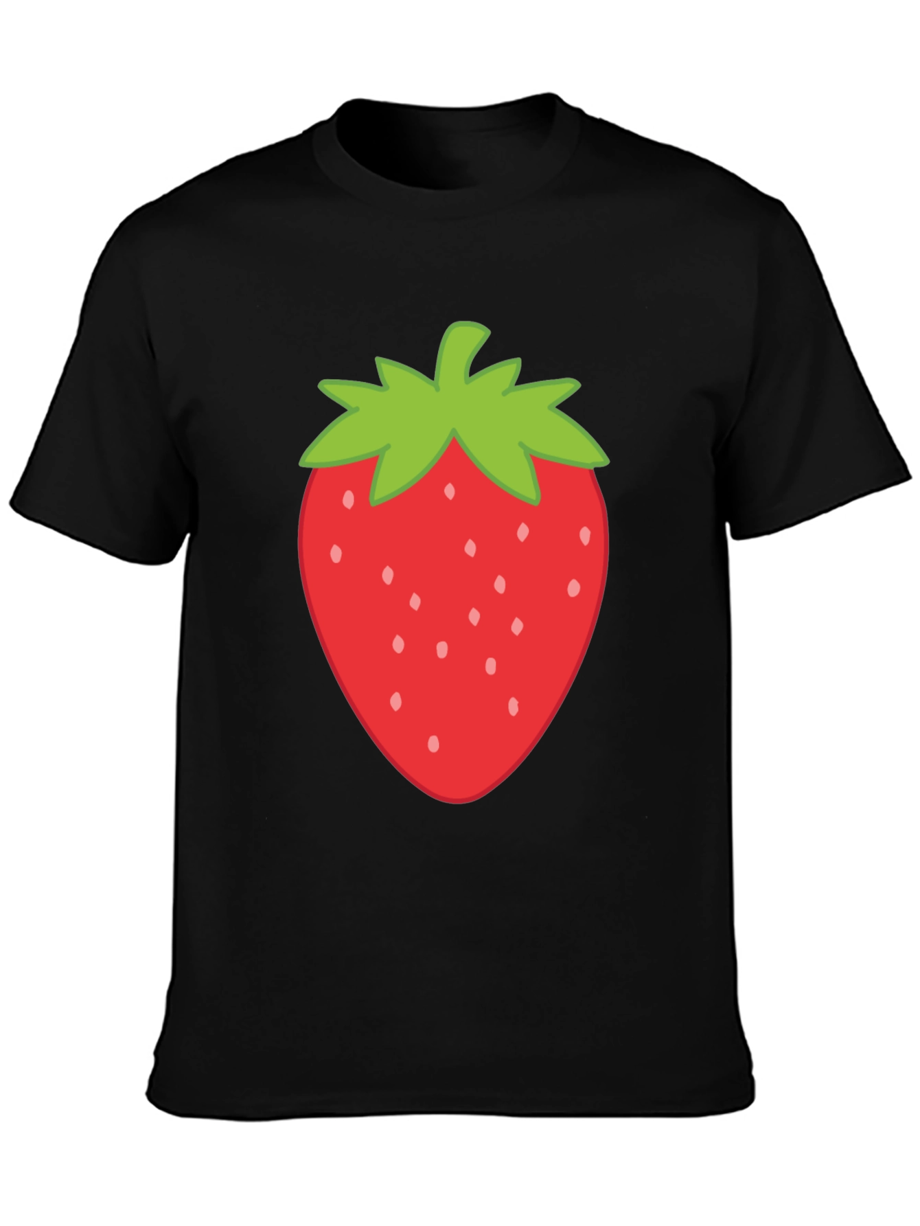 Strawberry Graphic Print Crew Neck T-Shirt