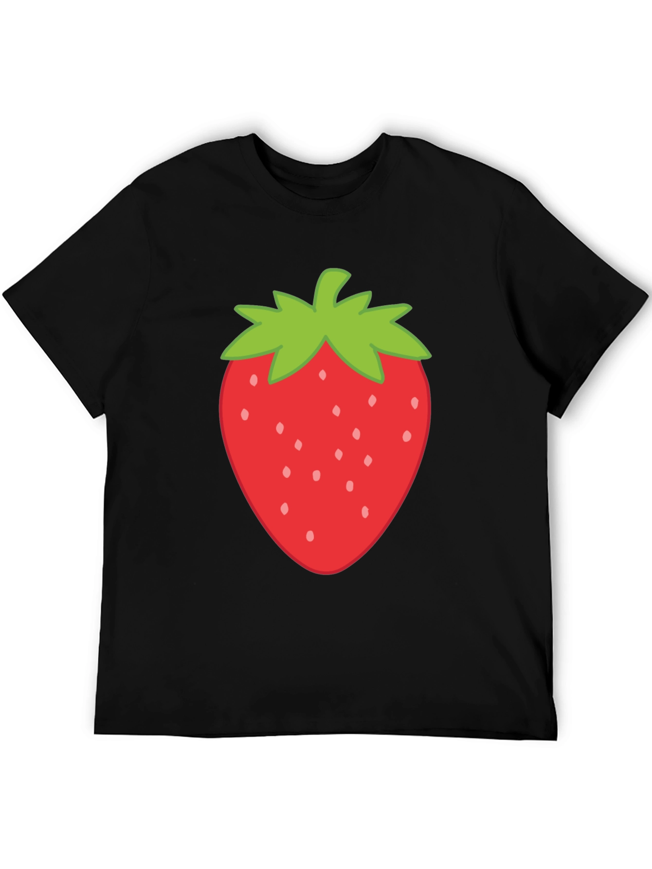 Strawberry Graphic Print Crew Neck T-Shirt