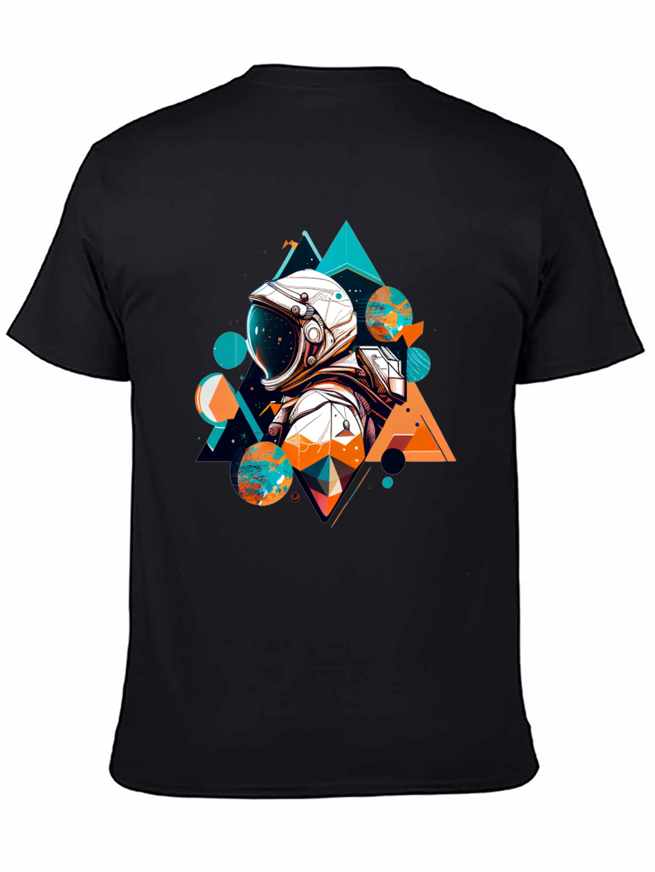 Astronaut Geometric T-Shirt - Space Graphic Tee