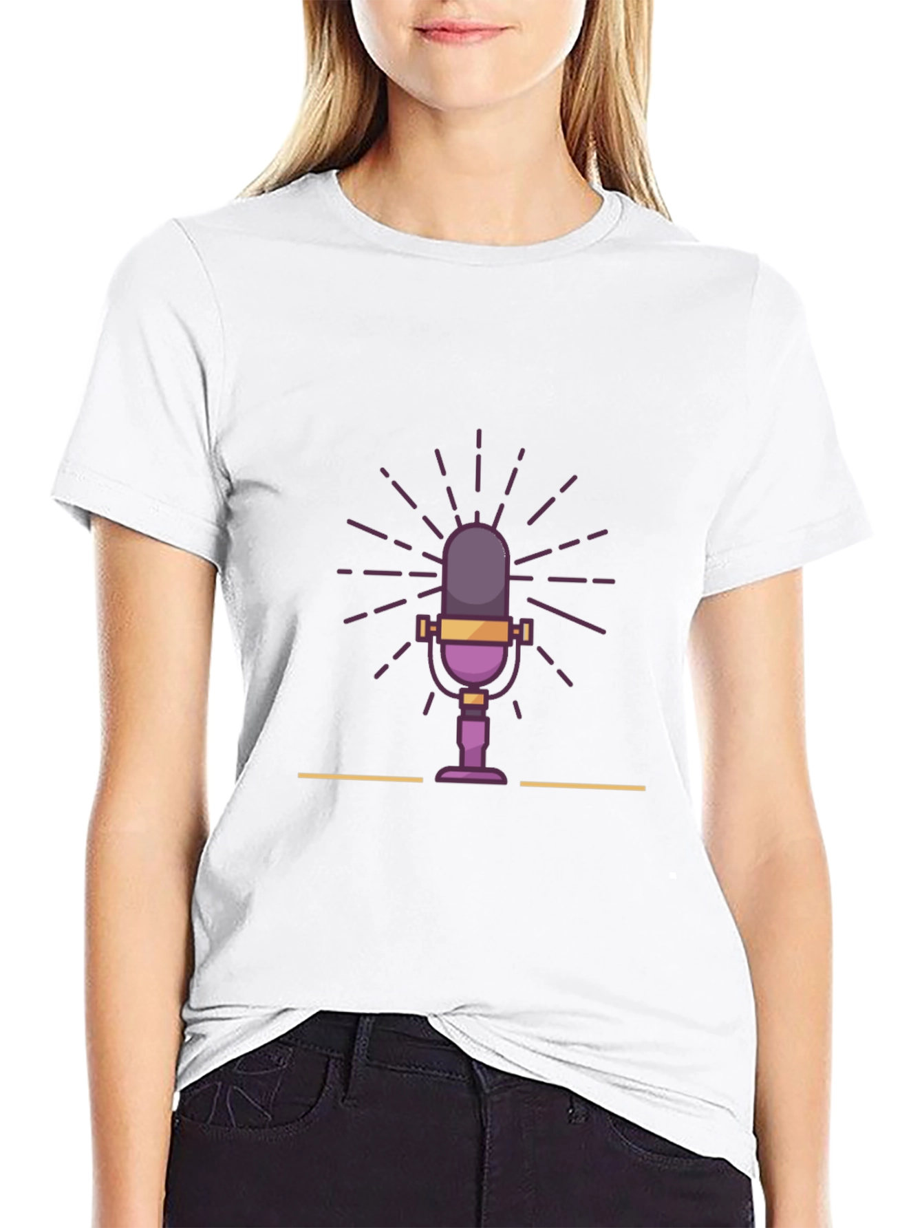 Retro Microphone Graphic T-Shirt