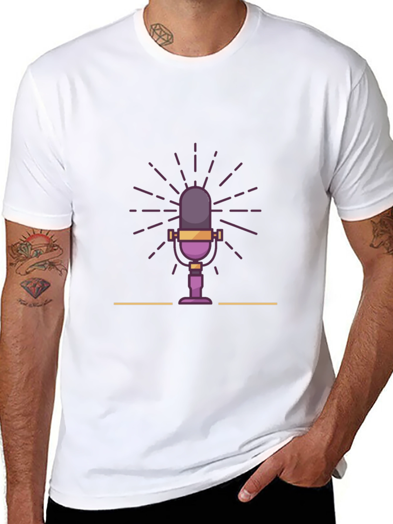 Retro Microphone Graphic T-Shirt