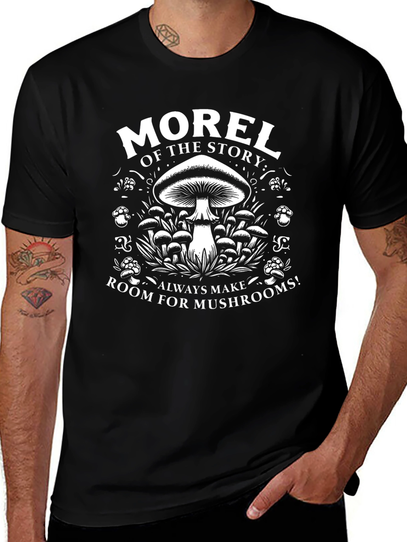 Morel of the Story Mushroom Graphic Tee