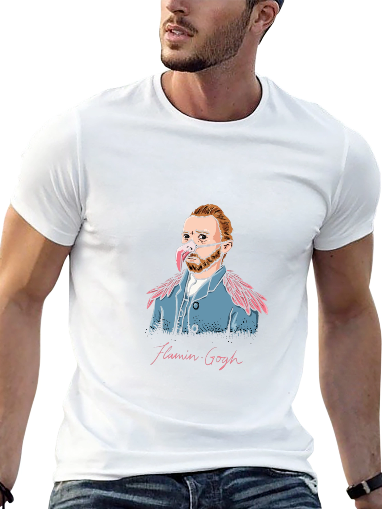 Flamin Gogh Black T-Shirt - Artistic Humor