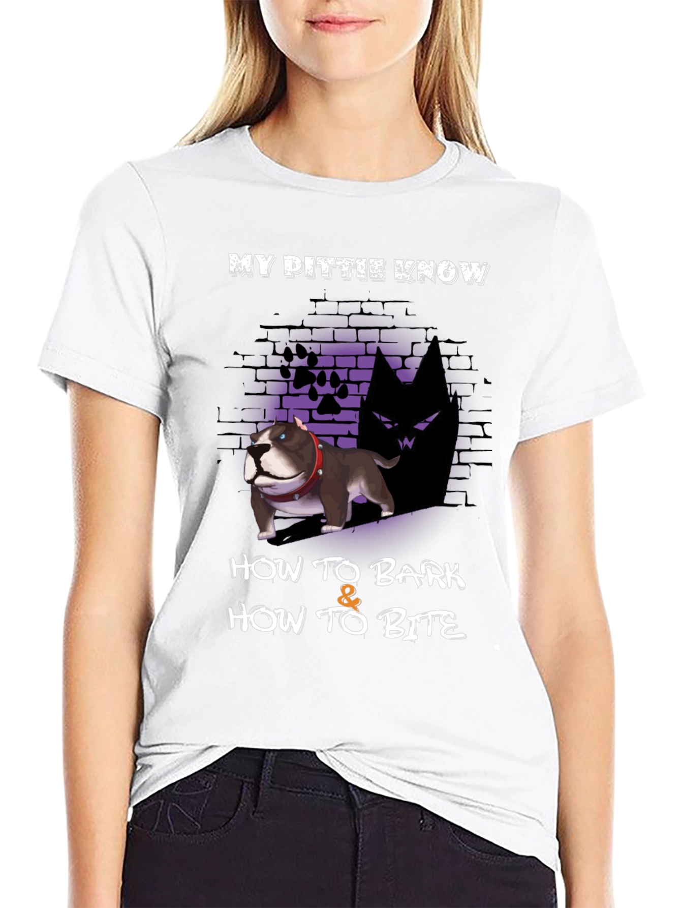 My Pittie Knows T-Shirt - Bark & Bite