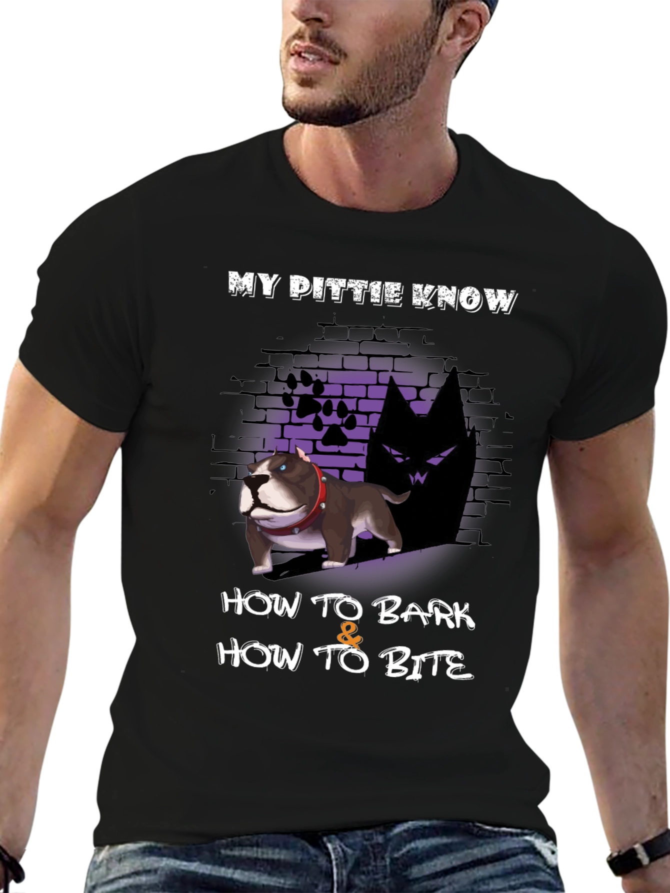 My Pittie Knows T-Shirt - Bark & Bite