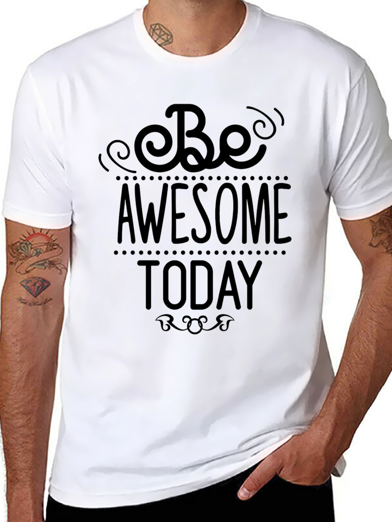 Be Awesome Today Black T-Shirt