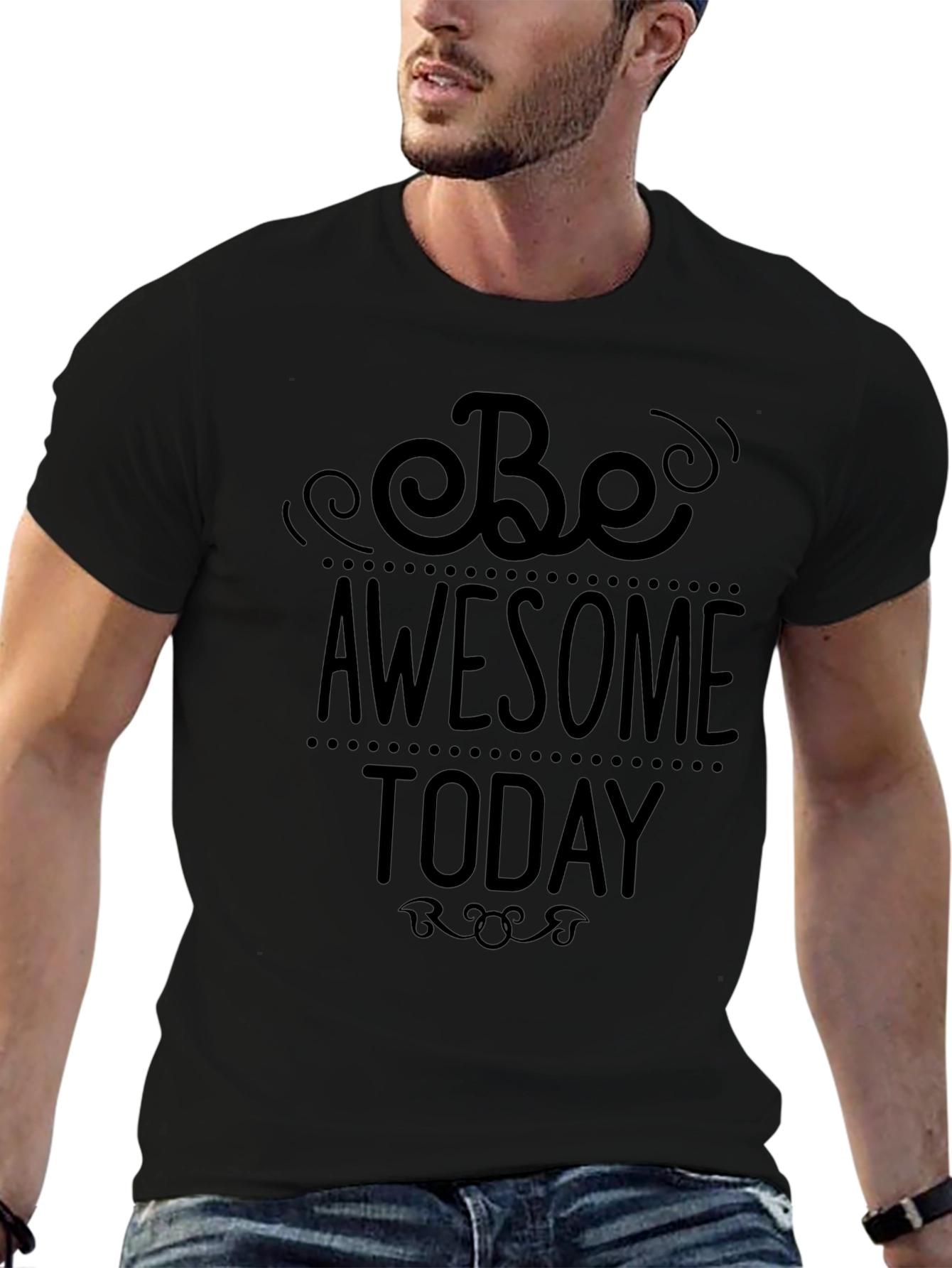 Be Awesome Today Black T-Shirt