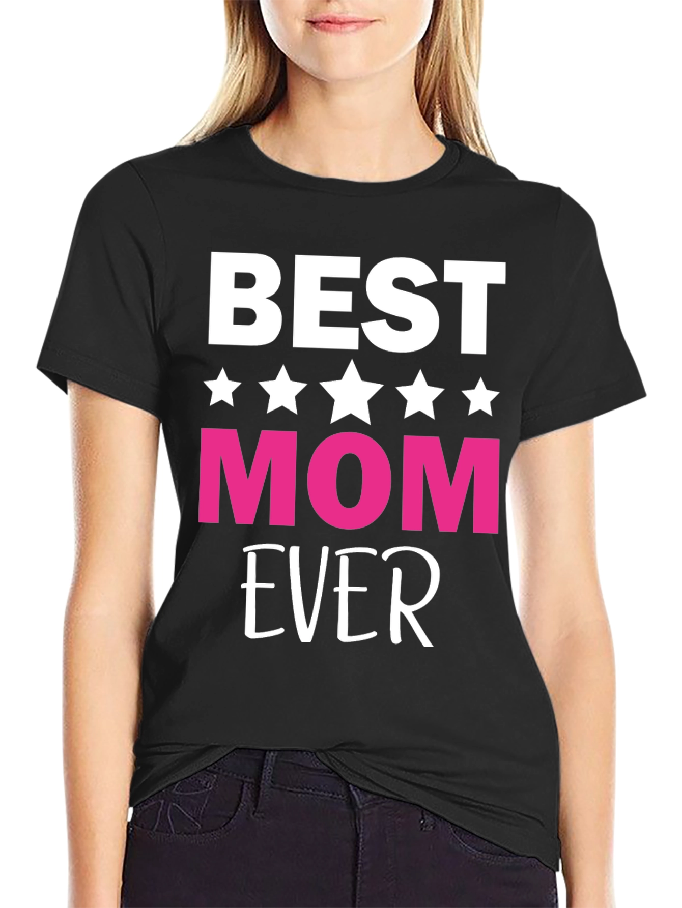 Best Mom Ever Graphic Tee - Black