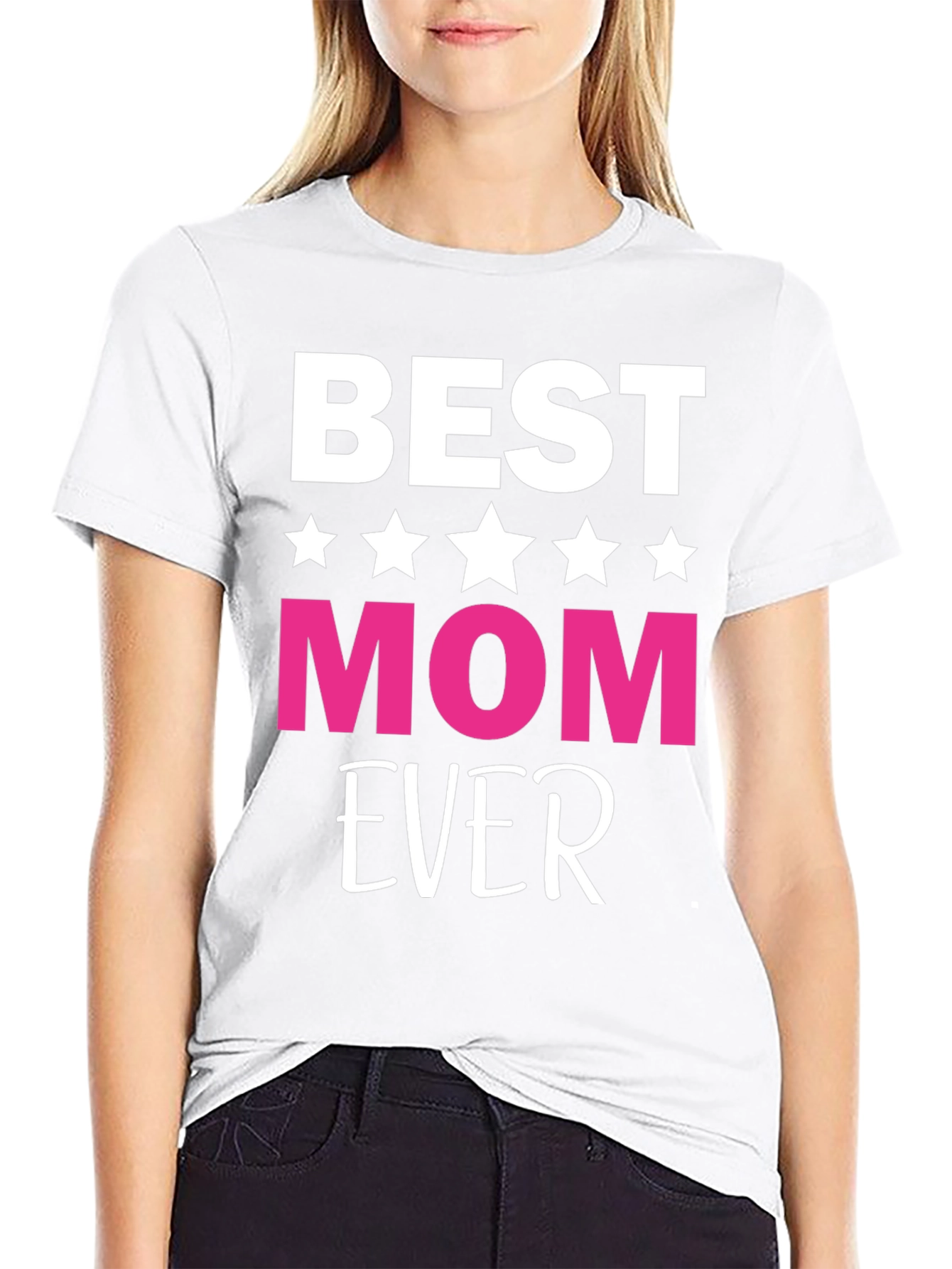Best Mom Ever Graphic Tee - Black