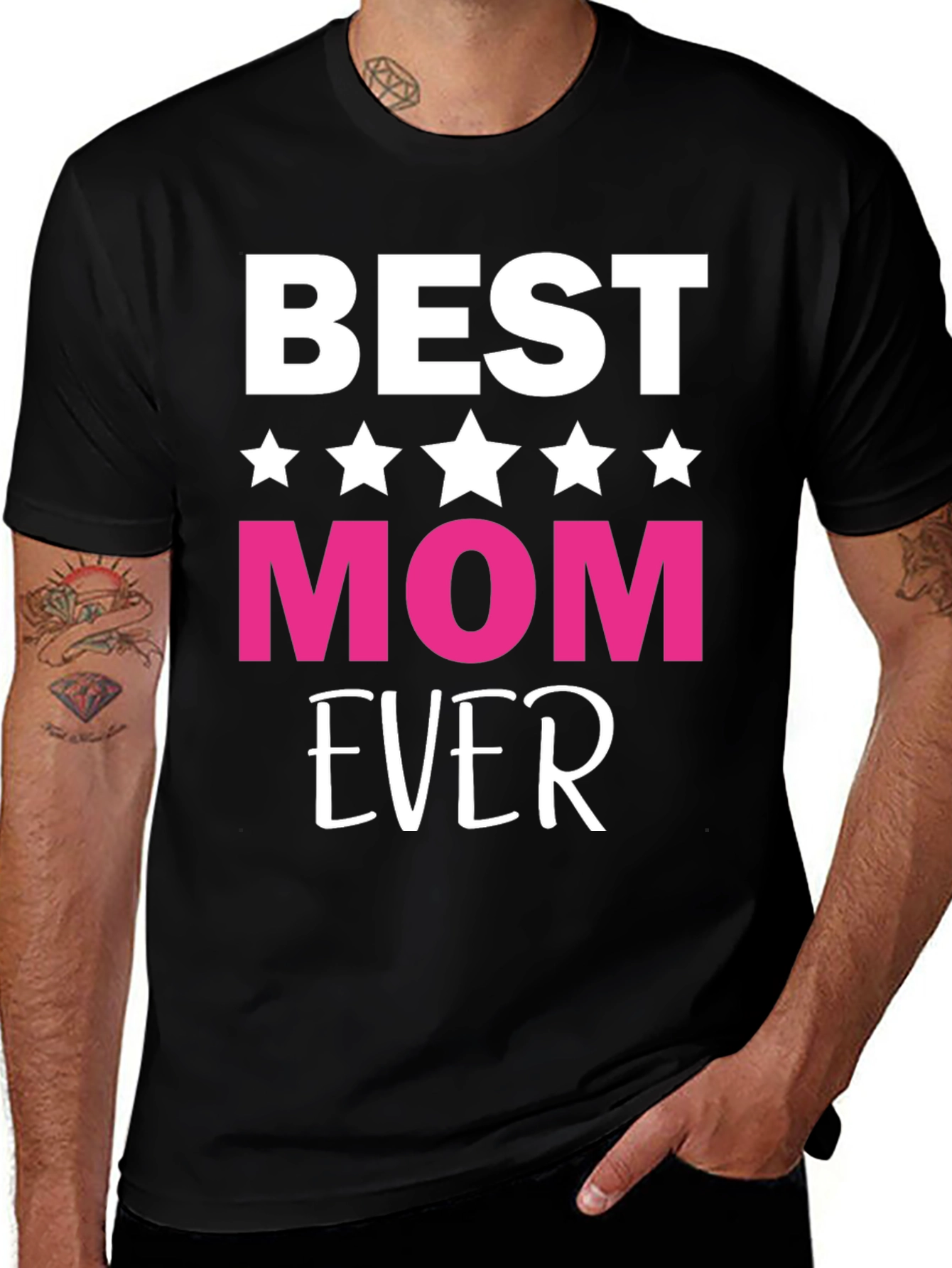 Best Mom Ever Graphic Tee - Black