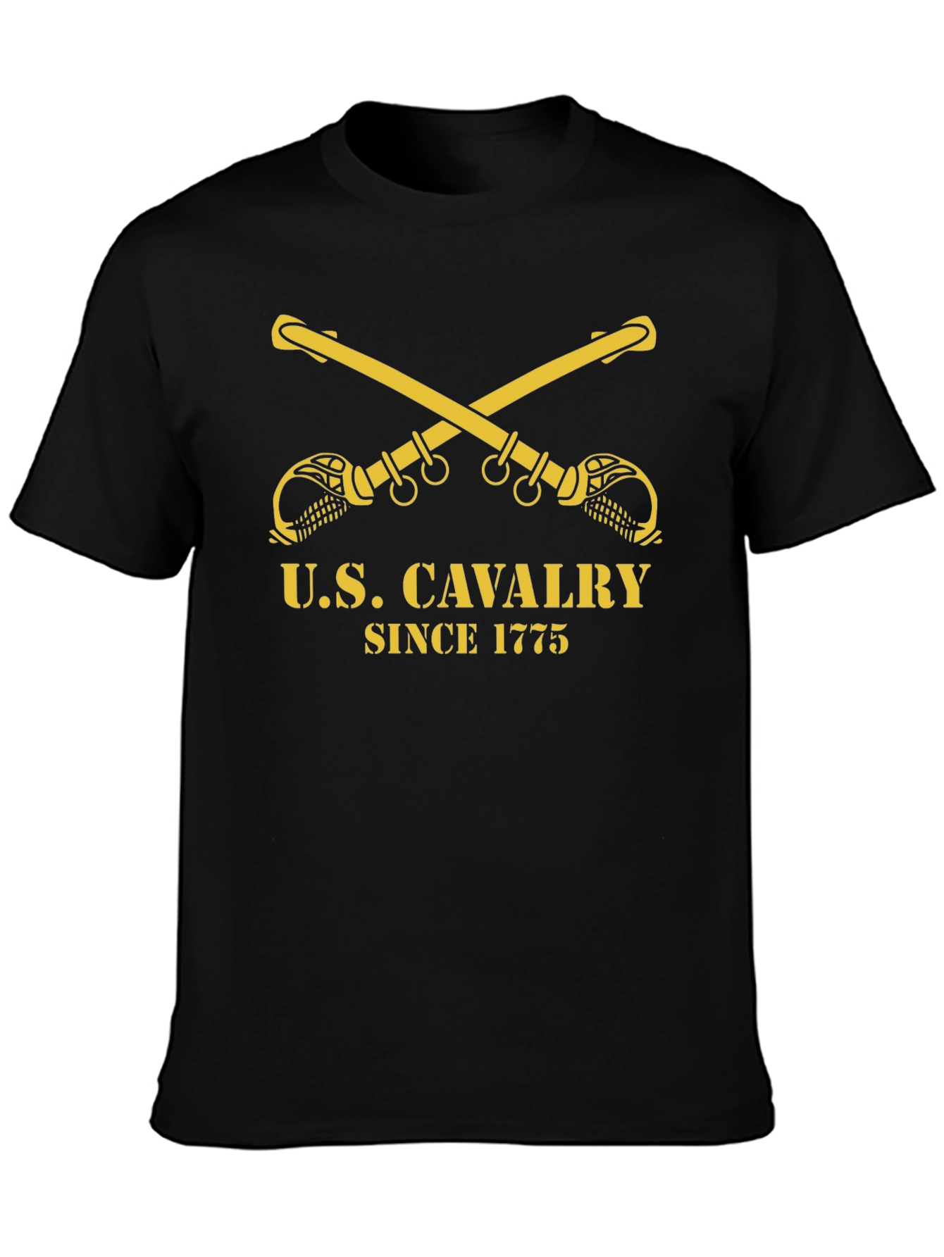 U.S. Cavalry Since 1775 Black Graphic T-Shirt