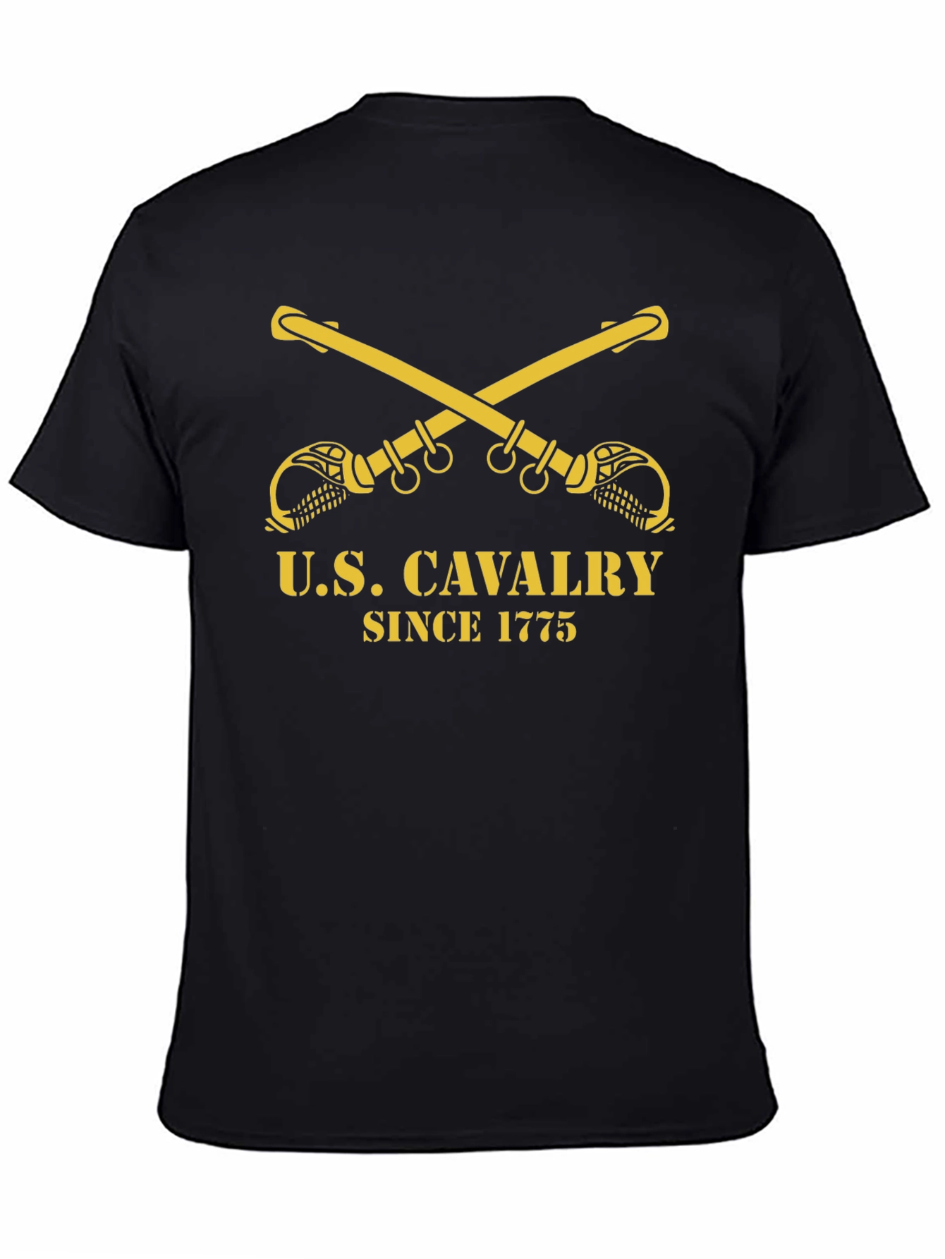 U.S. Cavalry Since 1775 Black Graphic T-Shirt