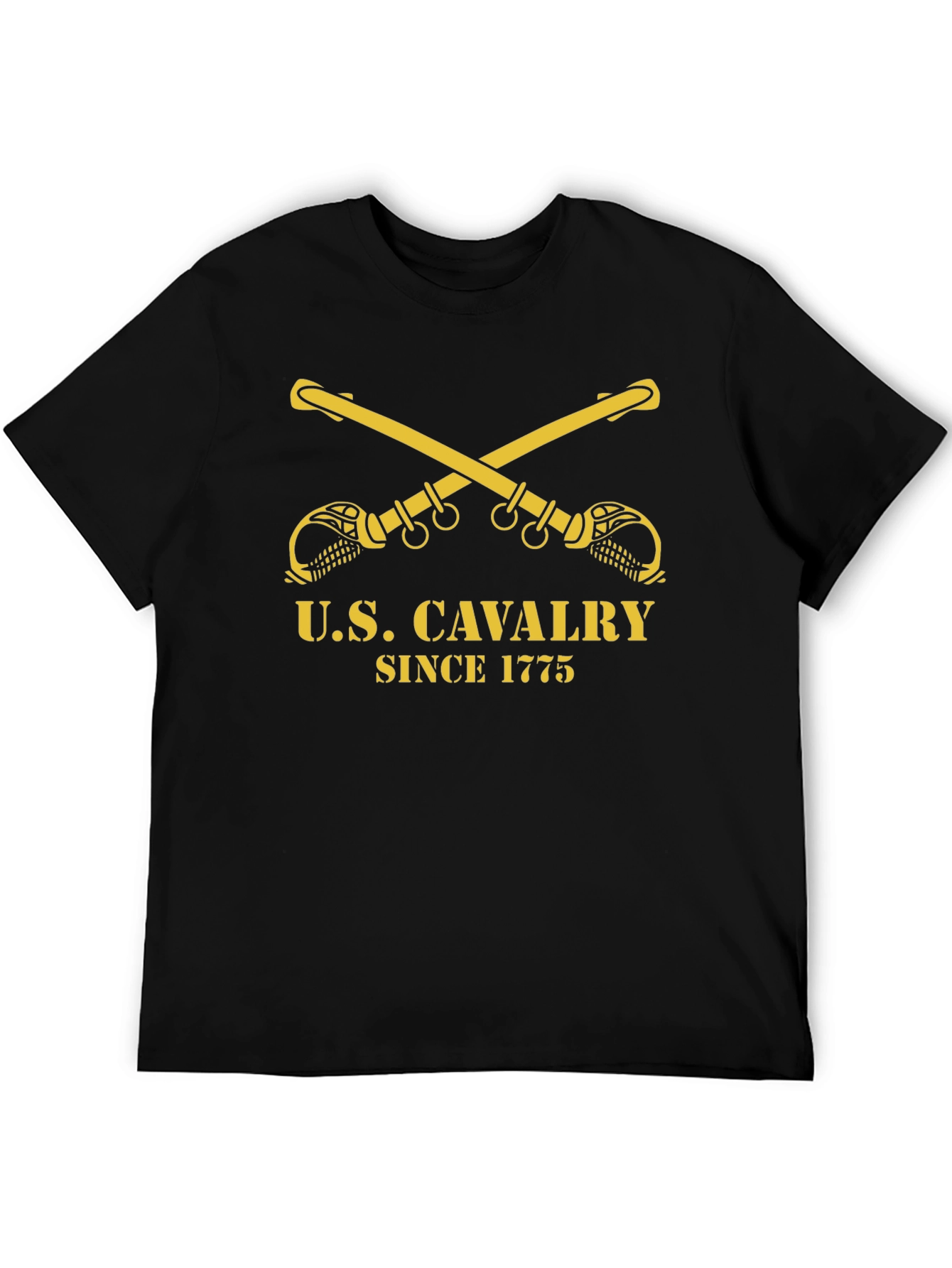 U.S. Cavalry Since 1775 Black Graphic T-Shirt