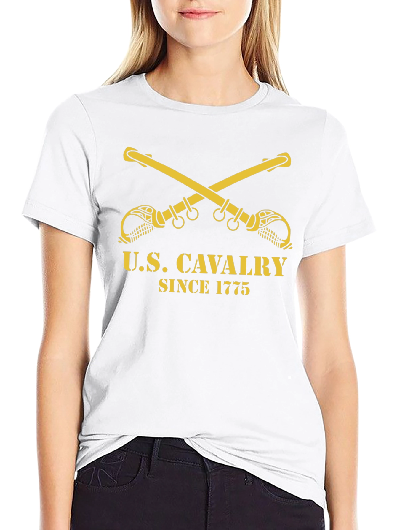 U.S. Cavalry Since 1775 Black Graphic T-Shirt