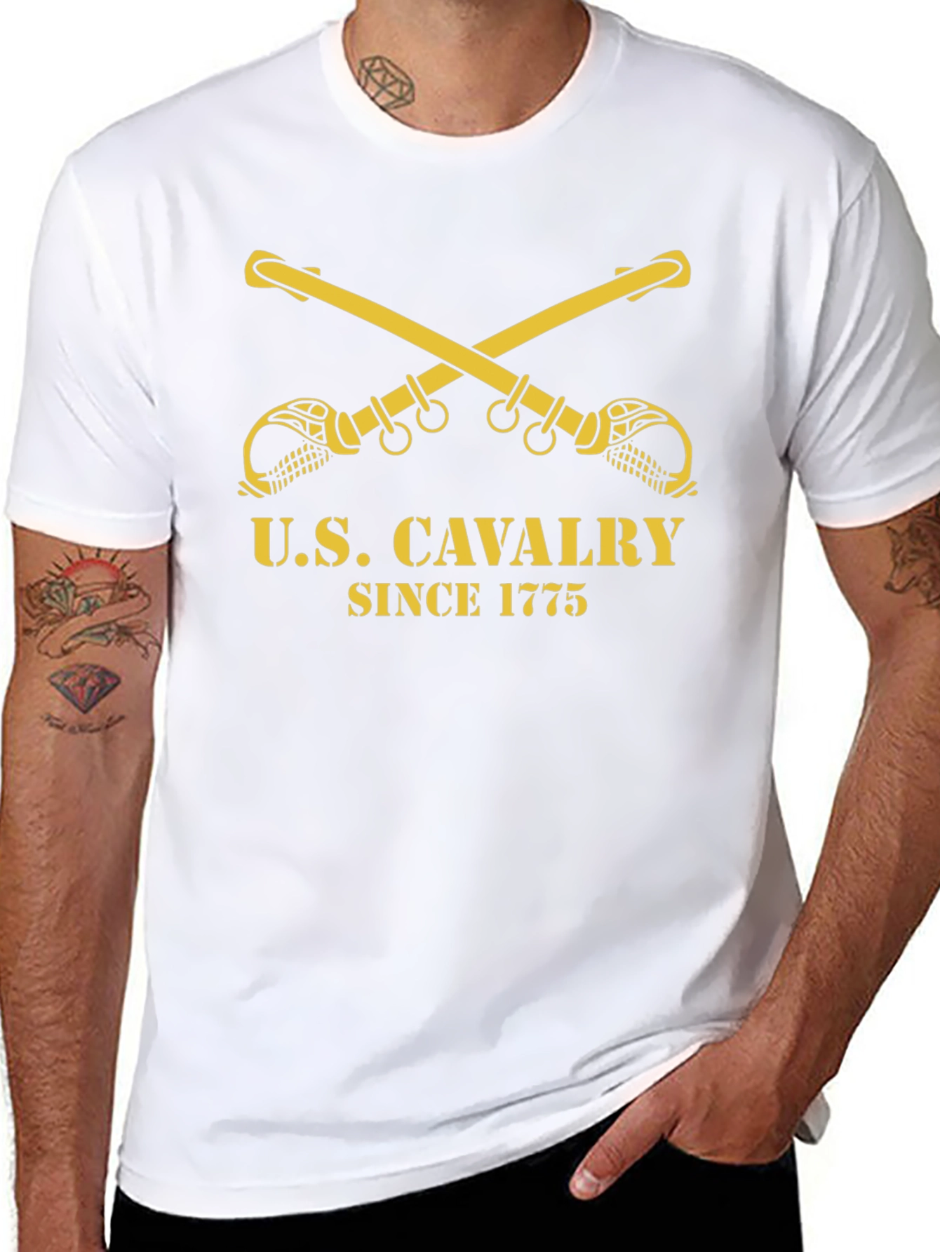 U.S. Cavalry Since 1775 Black Graphic T-Shirt