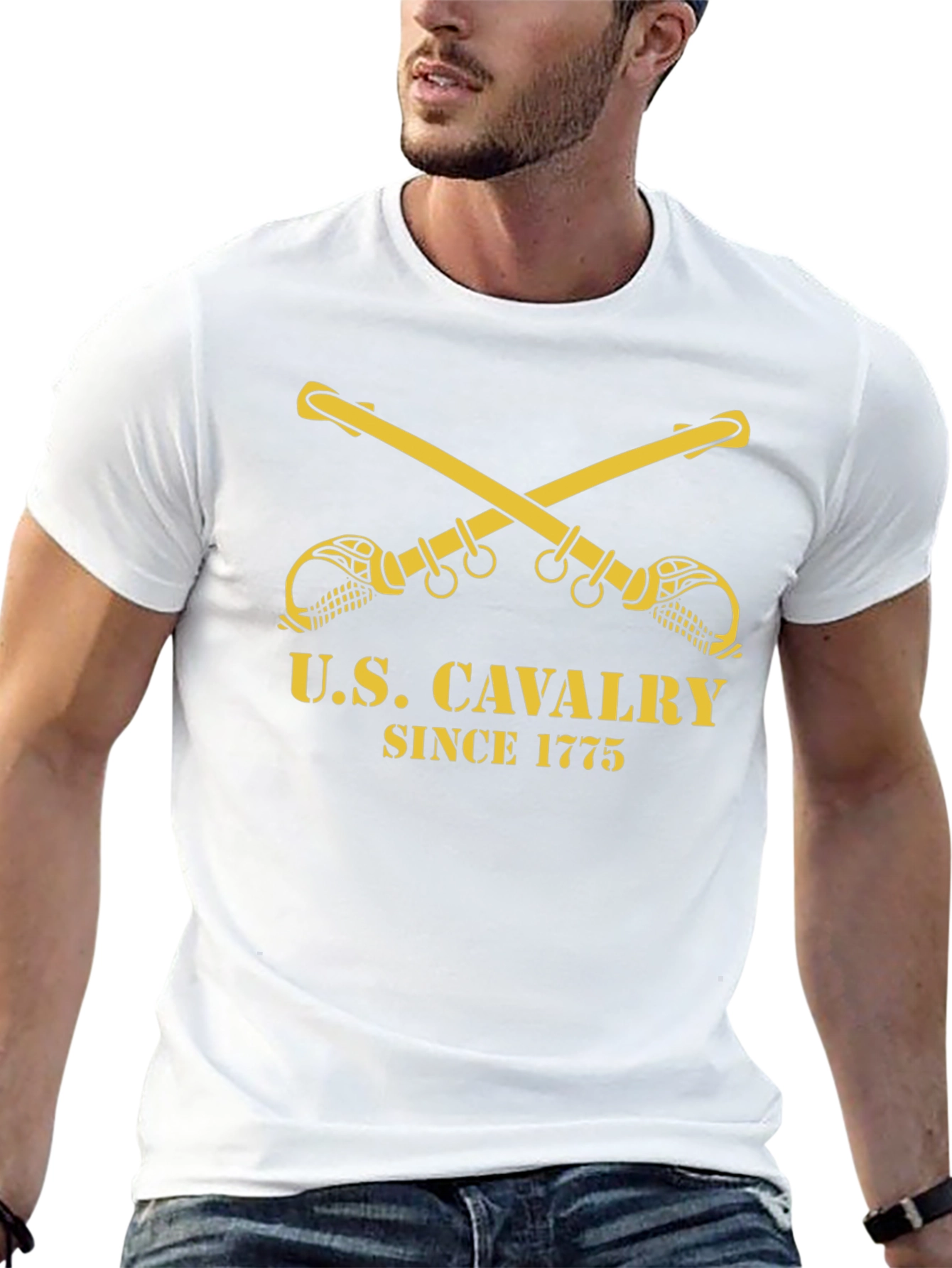 U.S. Cavalry Since 1775 Black Graphic T-Shirt